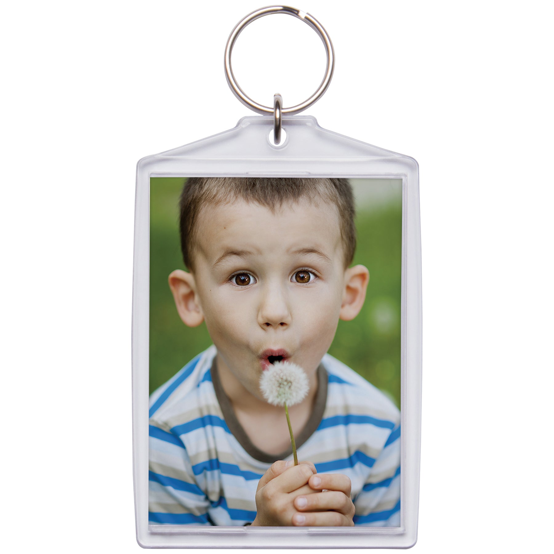 Clear Standard Snap-In Photo Keychains