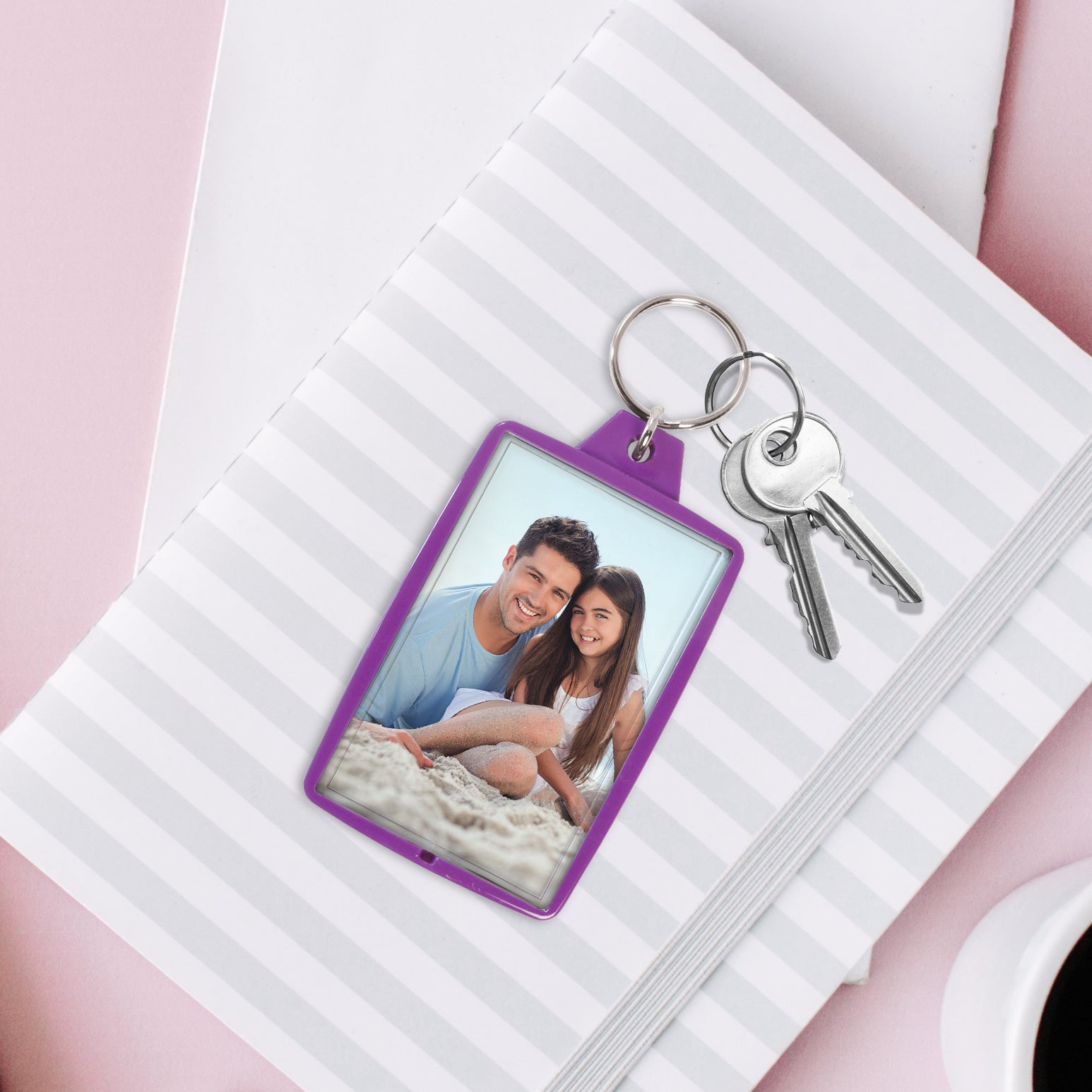 Opaque Color Photo Keychains