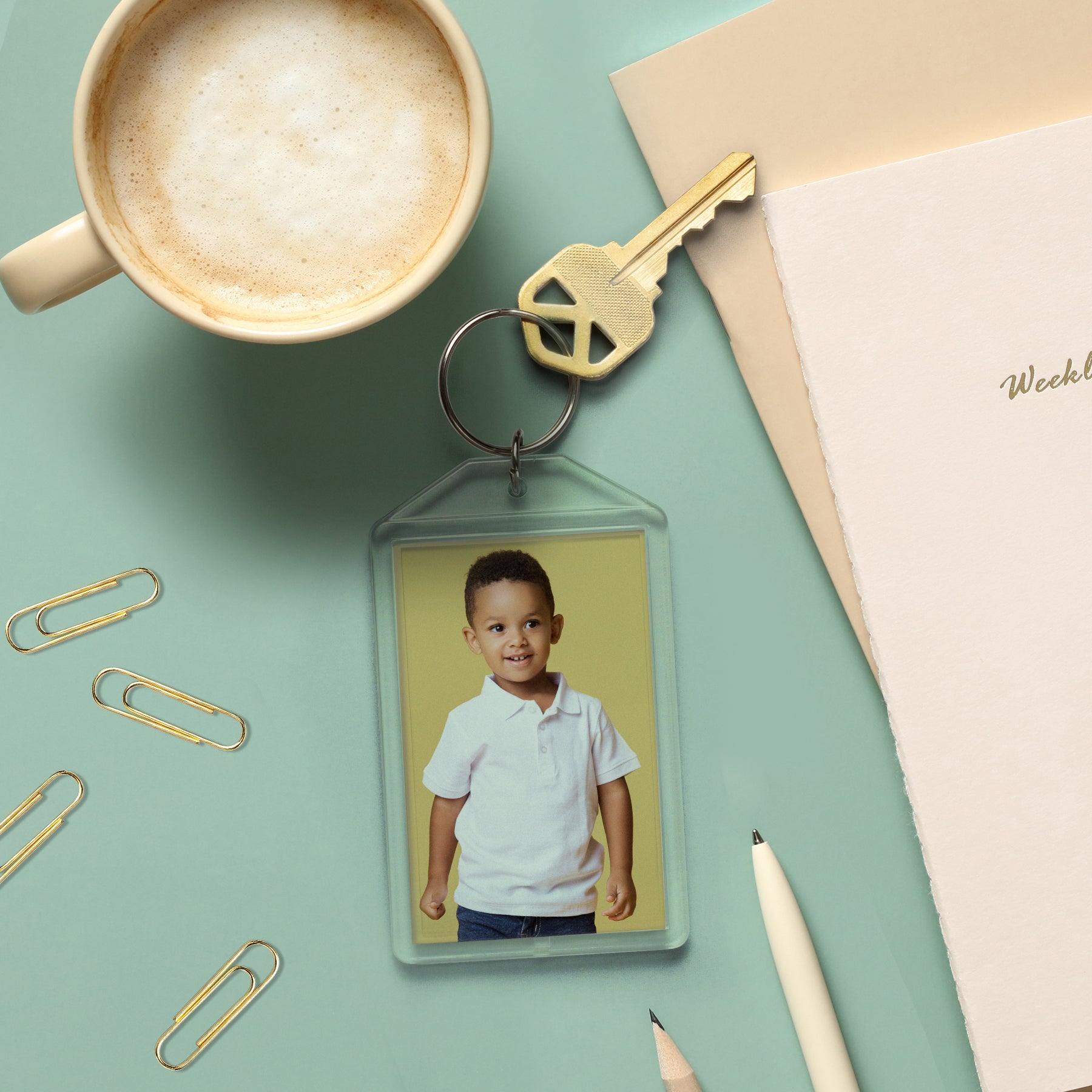 Promo Clear Snap-In Photo Keychain