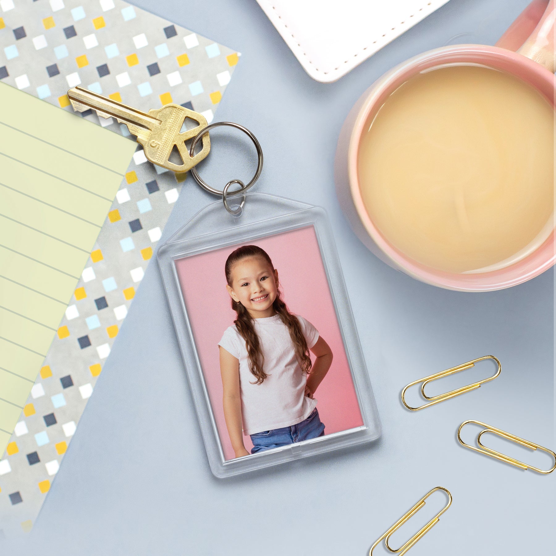 Promo Clear Snap-In Photo Keychain