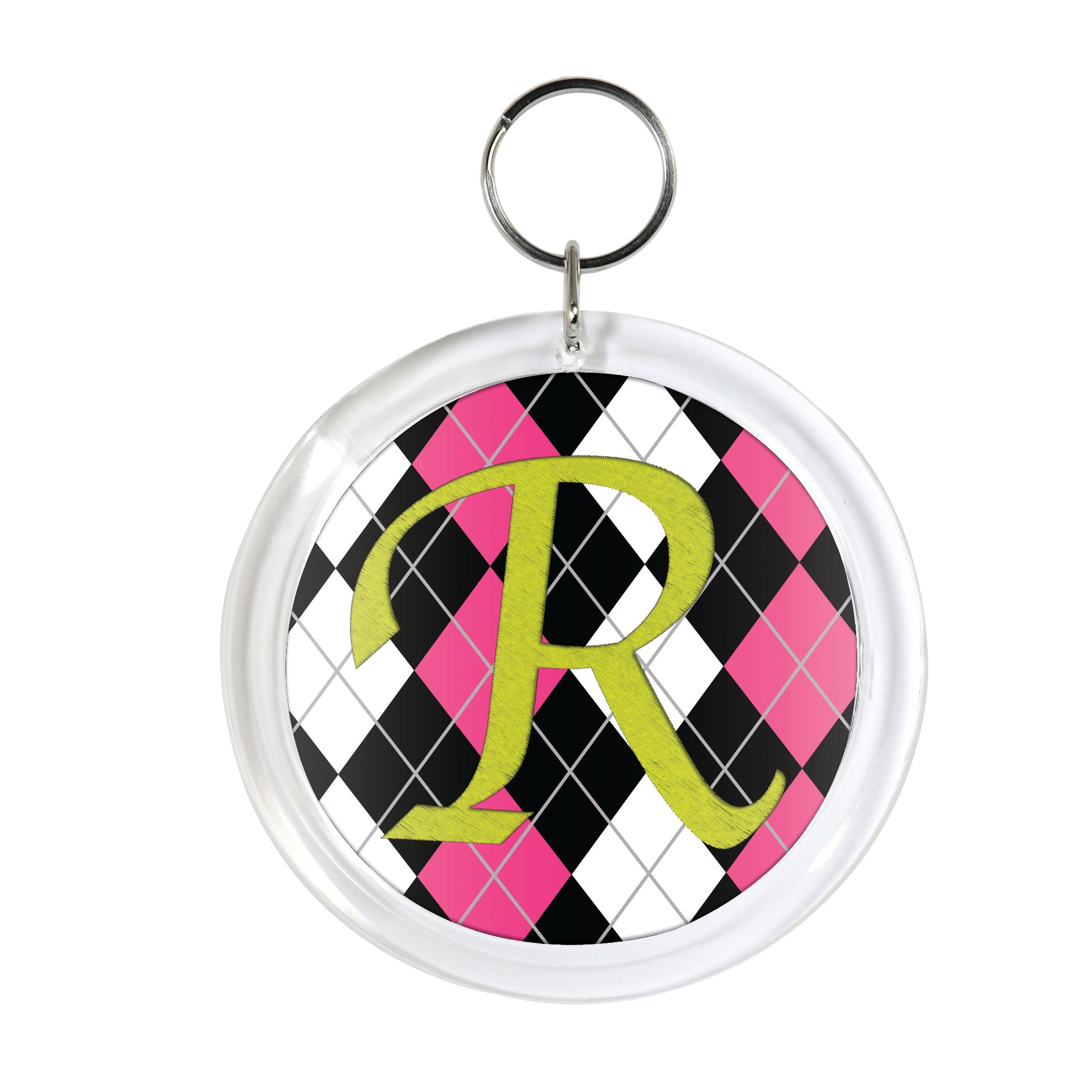 Snapins Circle Photo Keychain