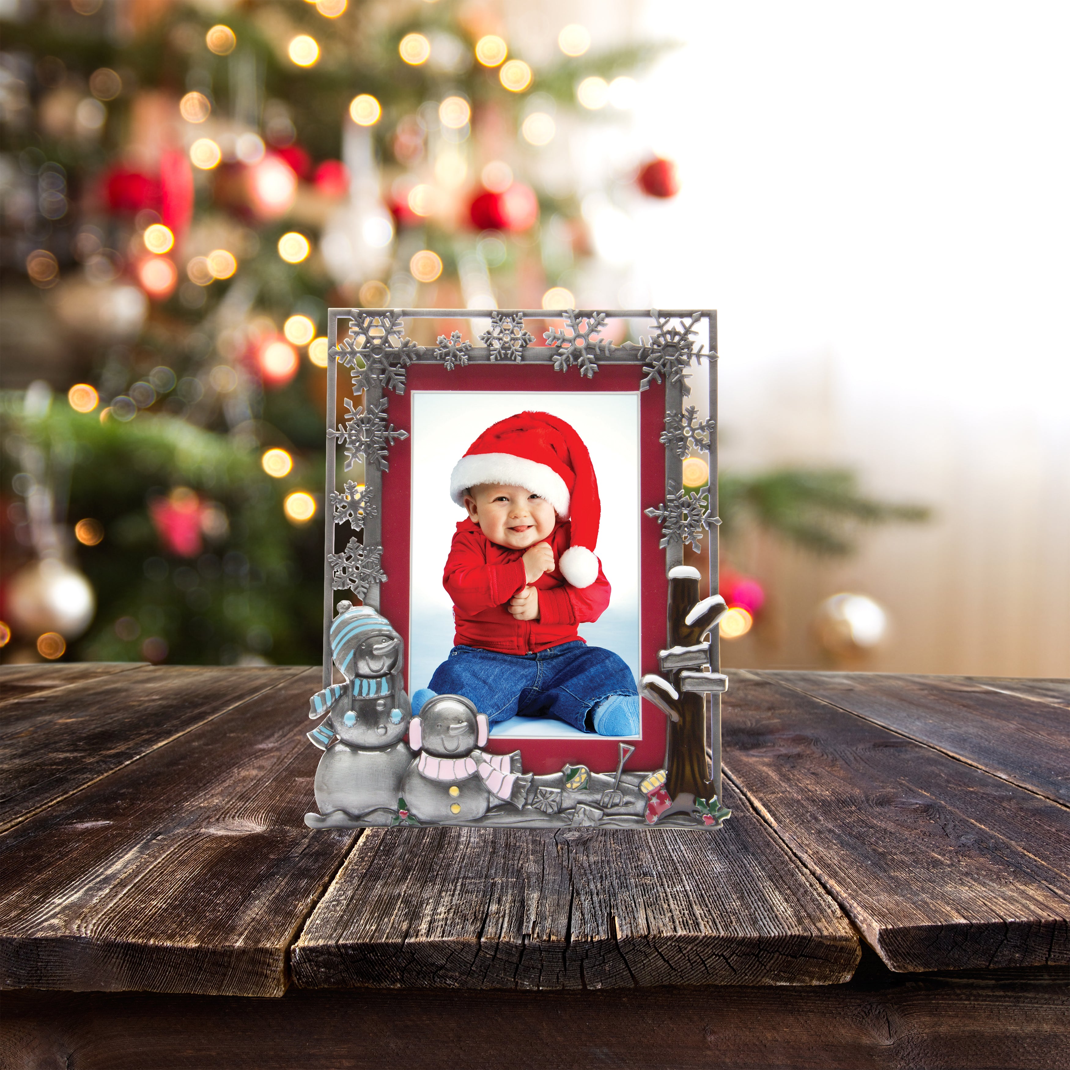 Snowman Pewter Picture Frame