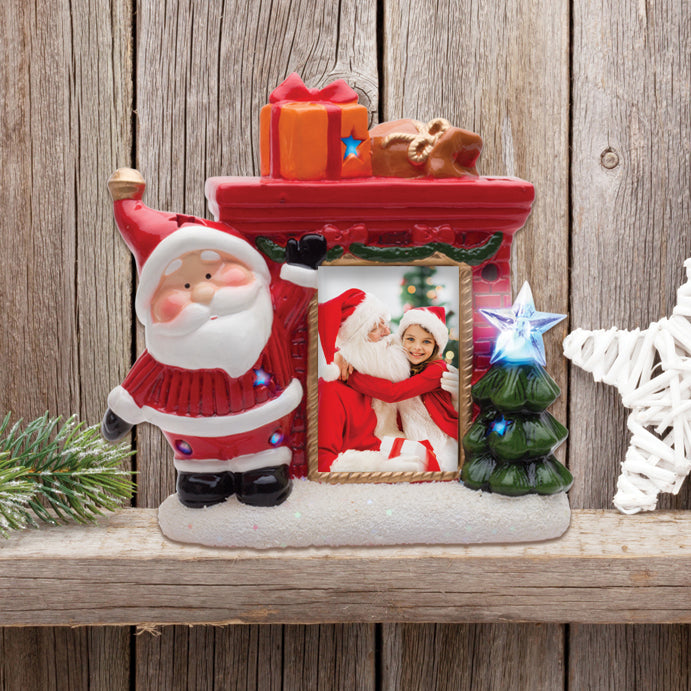 Ceramic Light Up Santa Frame