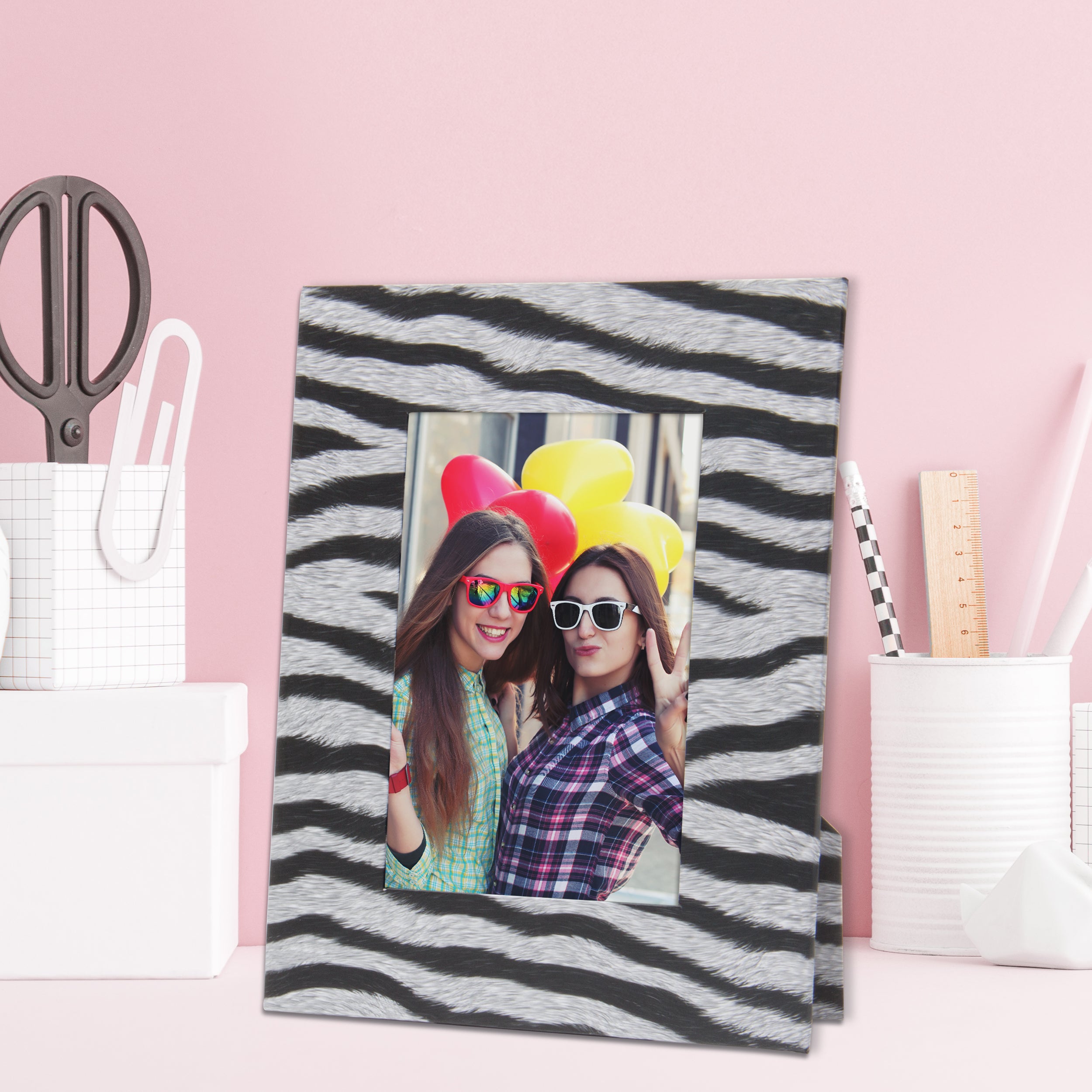 Zebra Paper Picture Frame