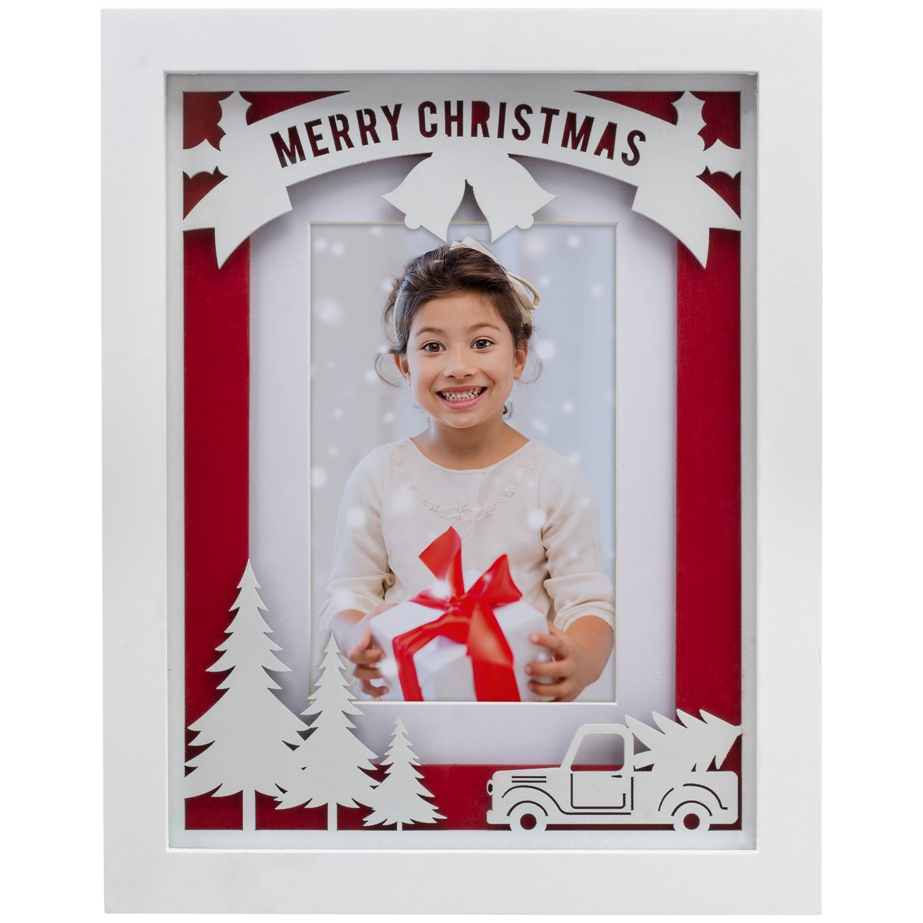 Merry Christmas Laser Cut 5" x 7" Picture Frame