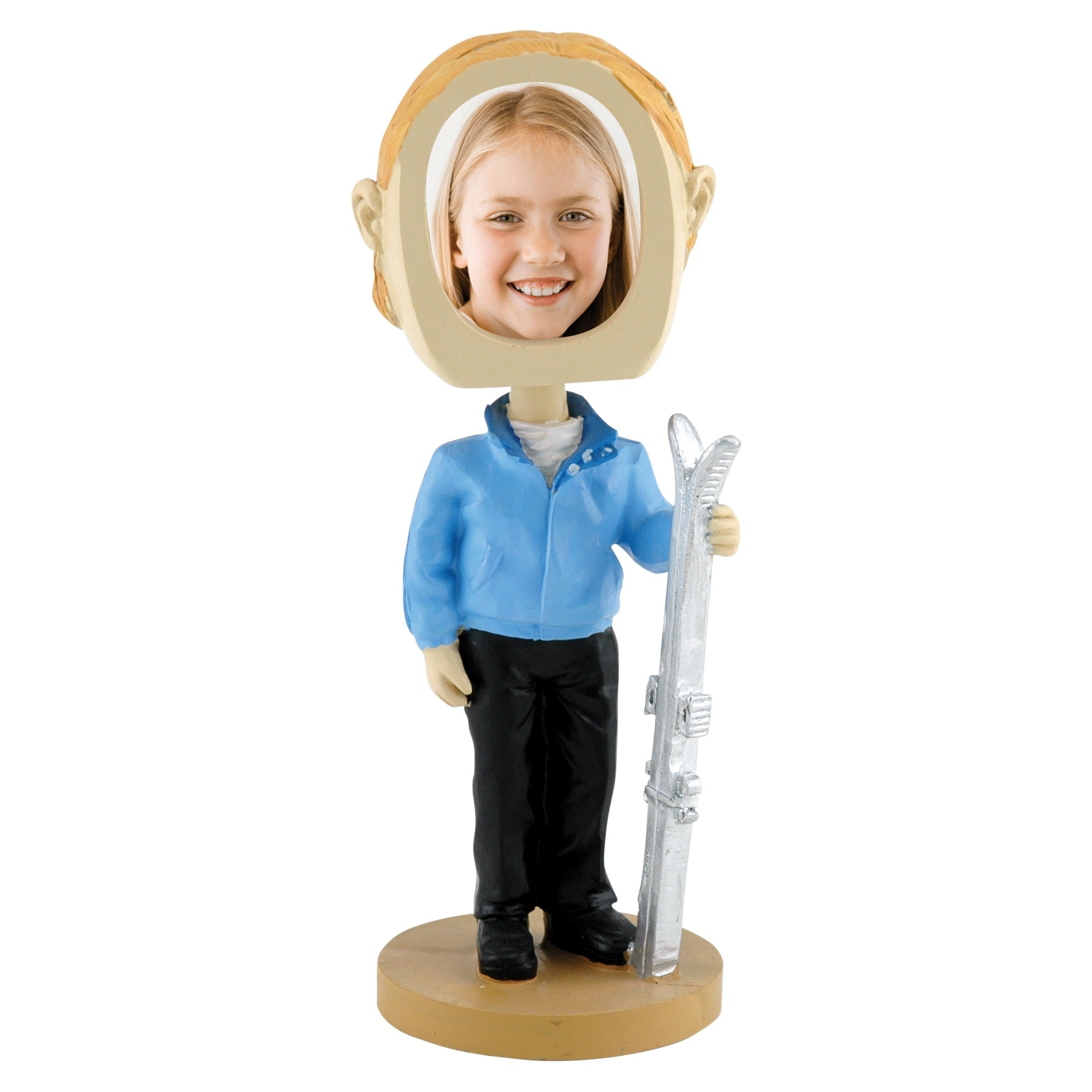 Female Skier Photo Bobble Heads