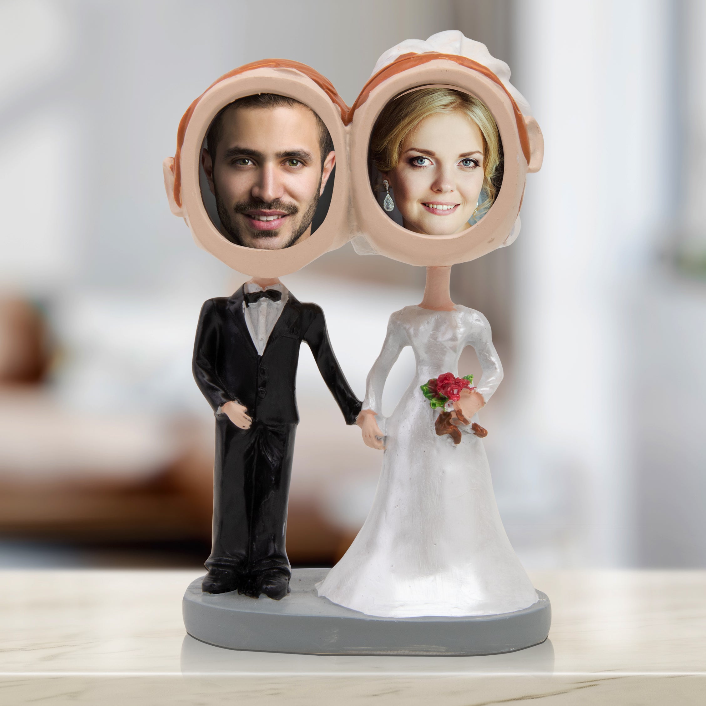Wedding Couple Photo Bobble Heads