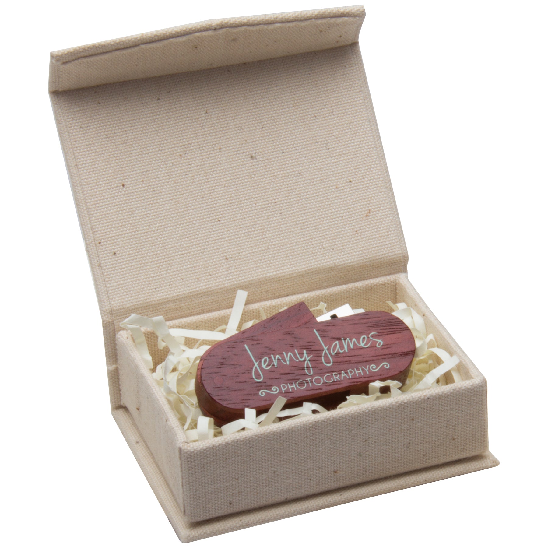 Linen Flash Drive Box