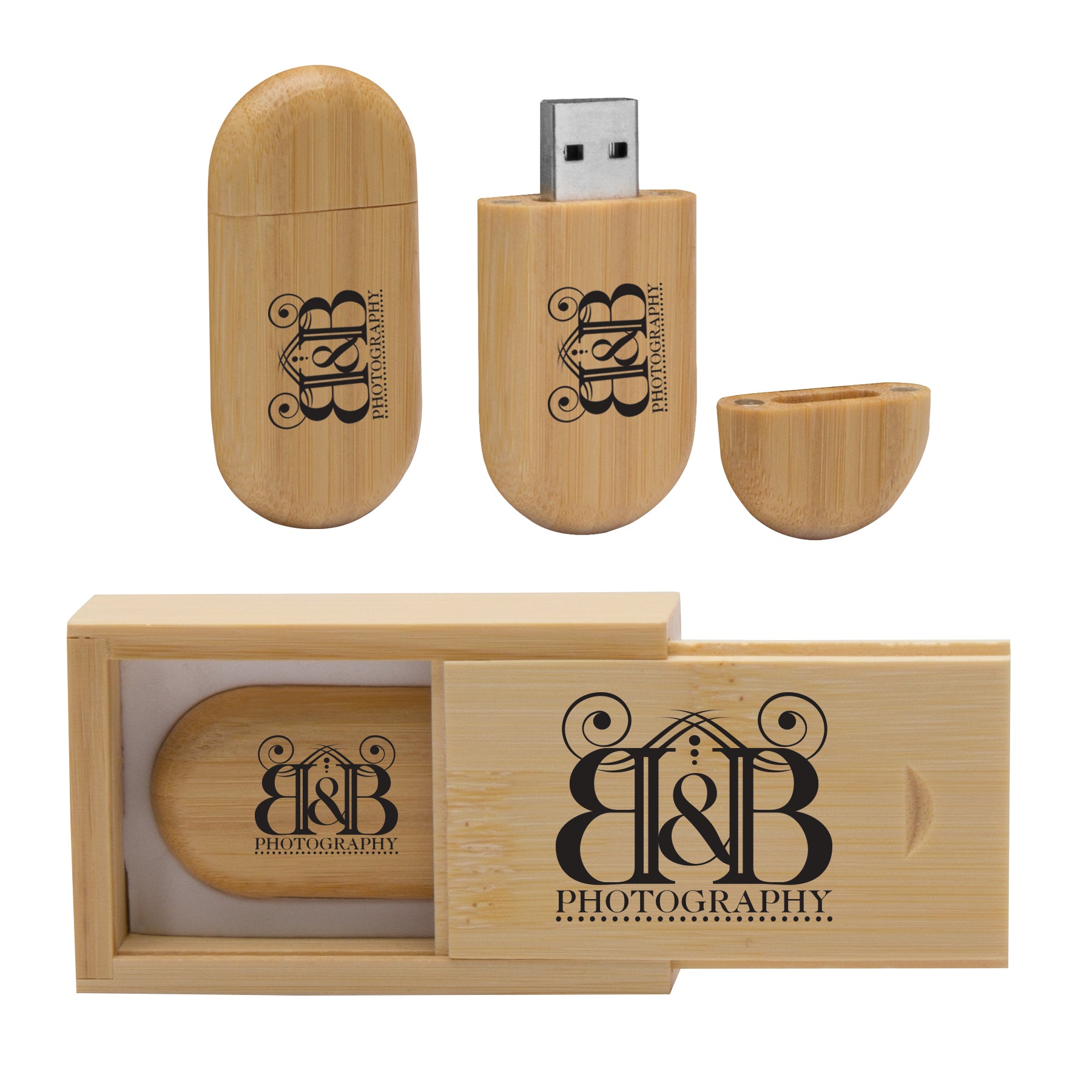 Bamboo 8GB Flash Drive and Box Set