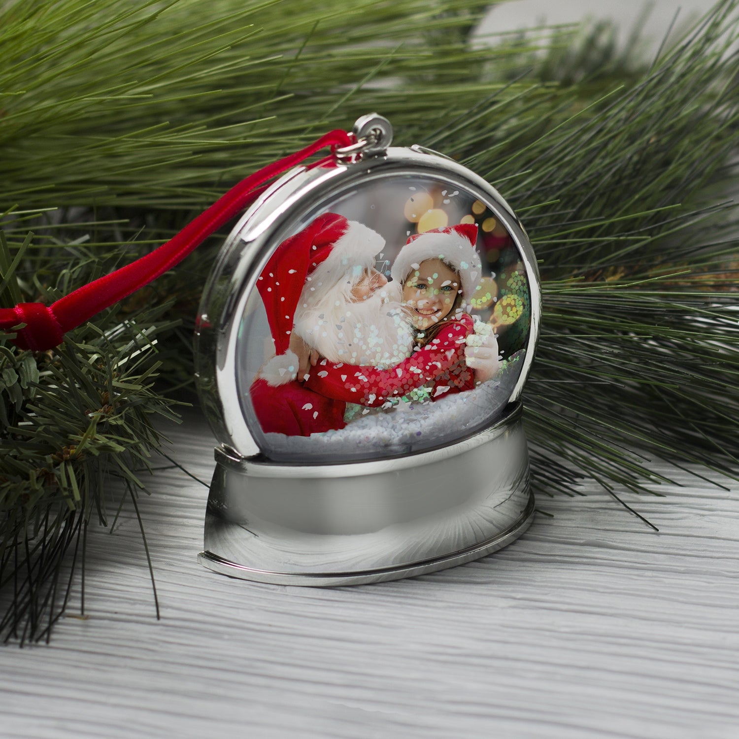 Magnetic Photo Snow Globe Ornament