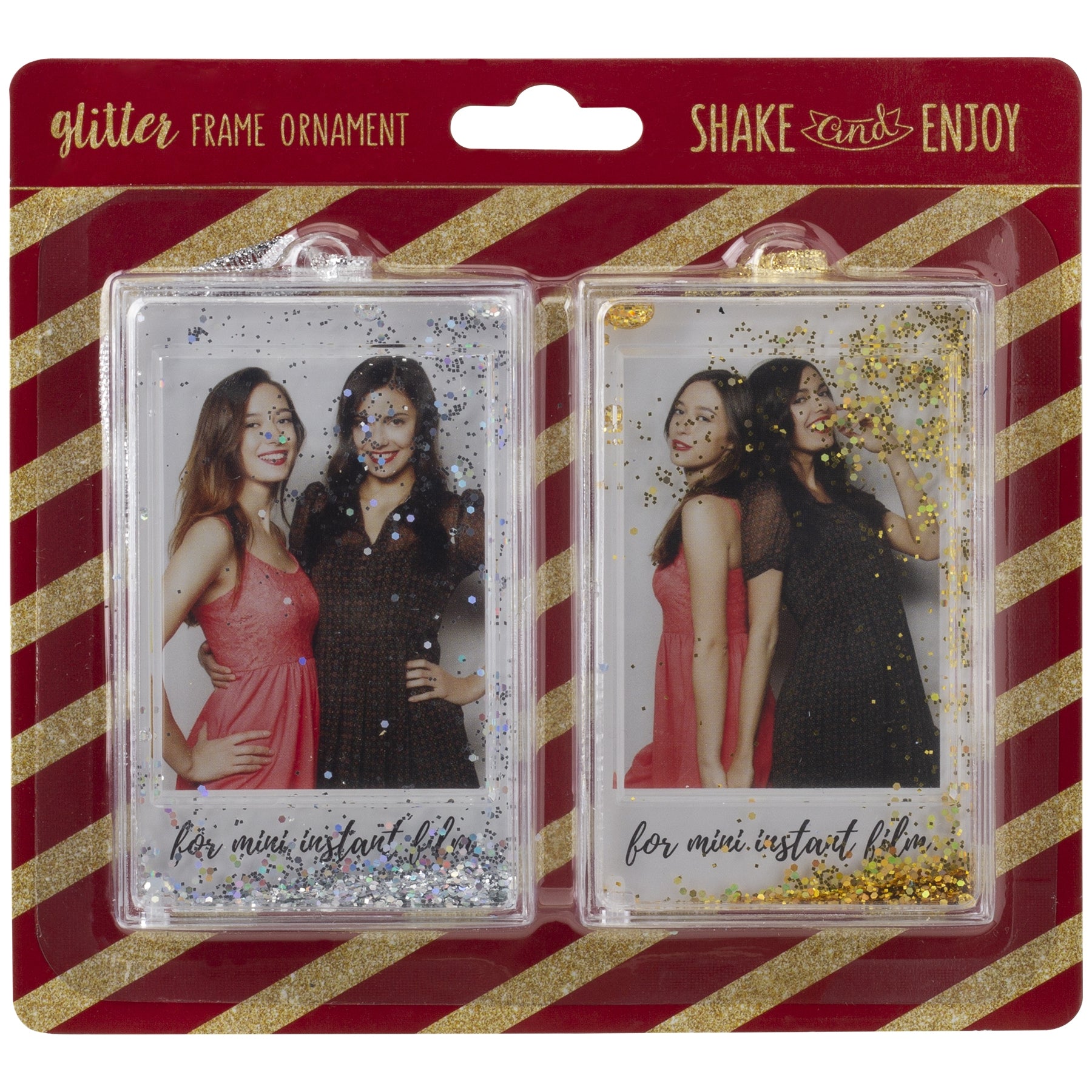 Instax Mini Photo Snow Frame Ornament - 2 Pack