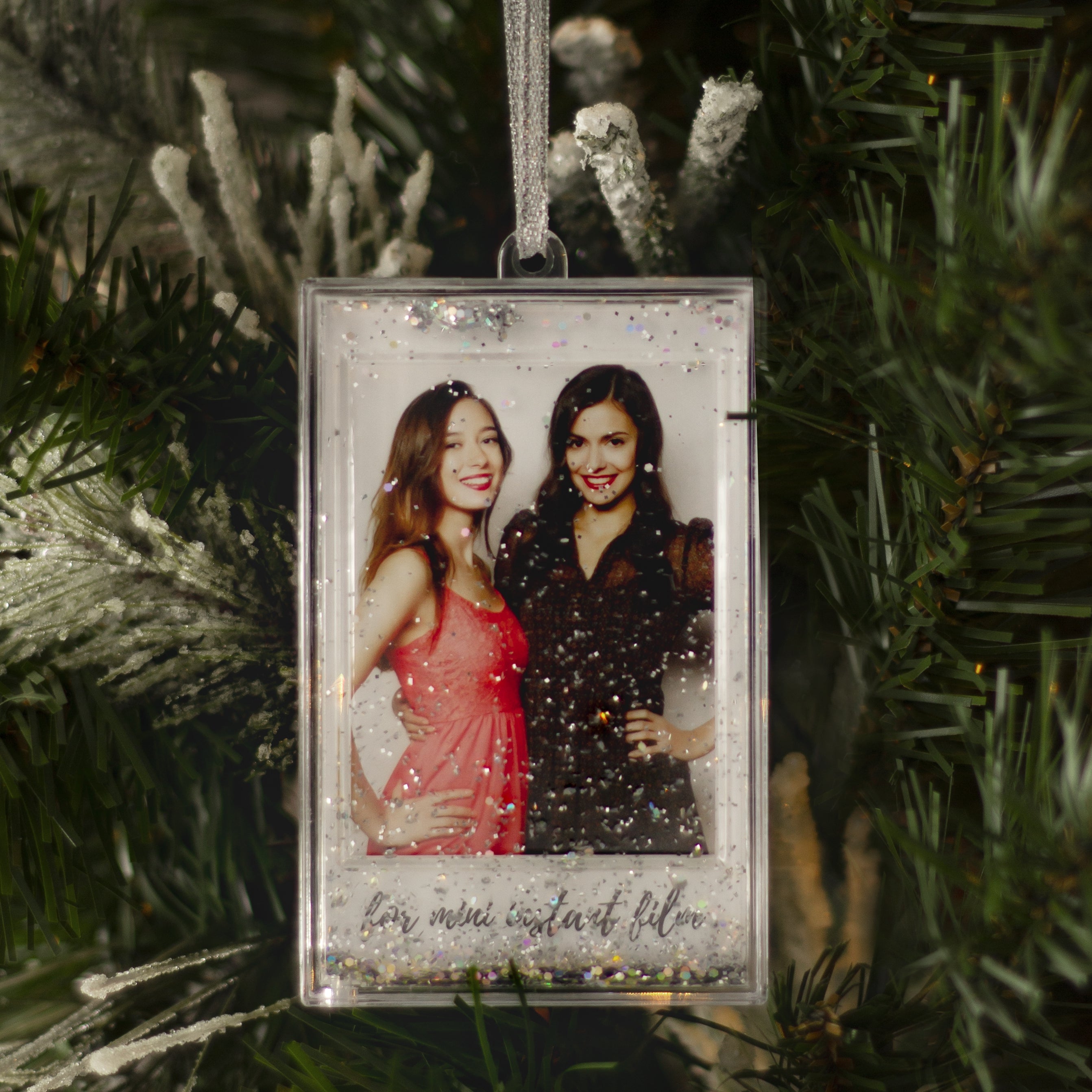 Instax Mini Photo Snow Frame Ornament - 2 Pack