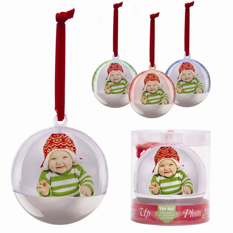 Light Up Photo Snow Globe Ornament