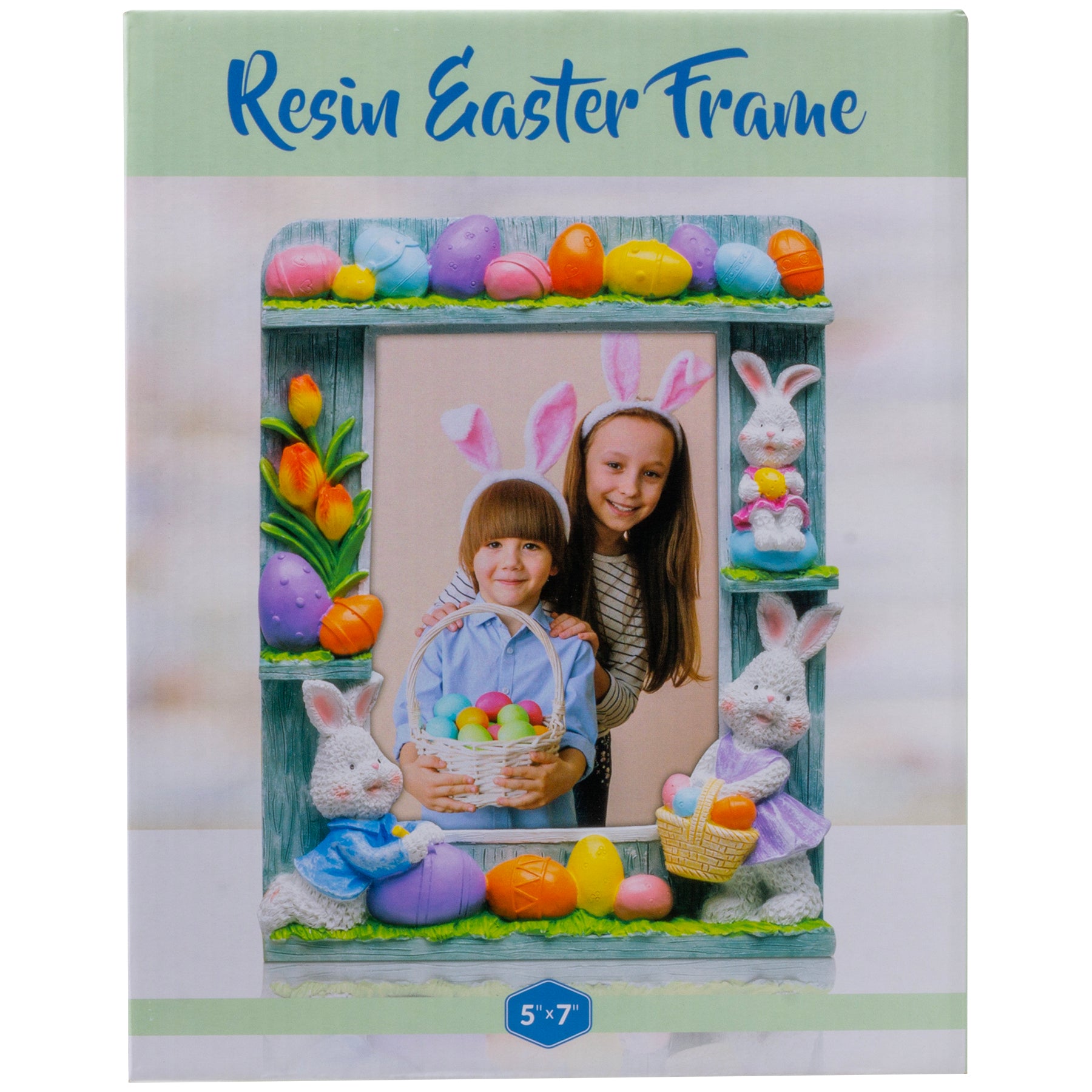 Easter Bunnies & Eggs Resin Picture Frame