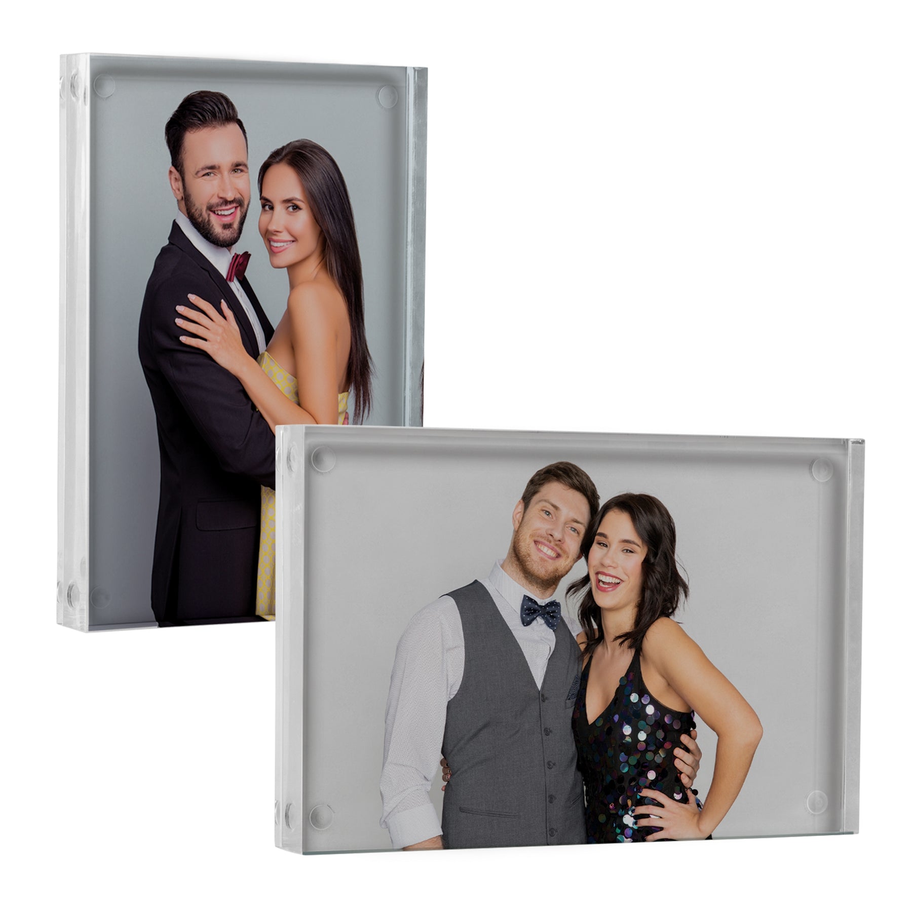 Magnetic Acrylic Block Picture Frame