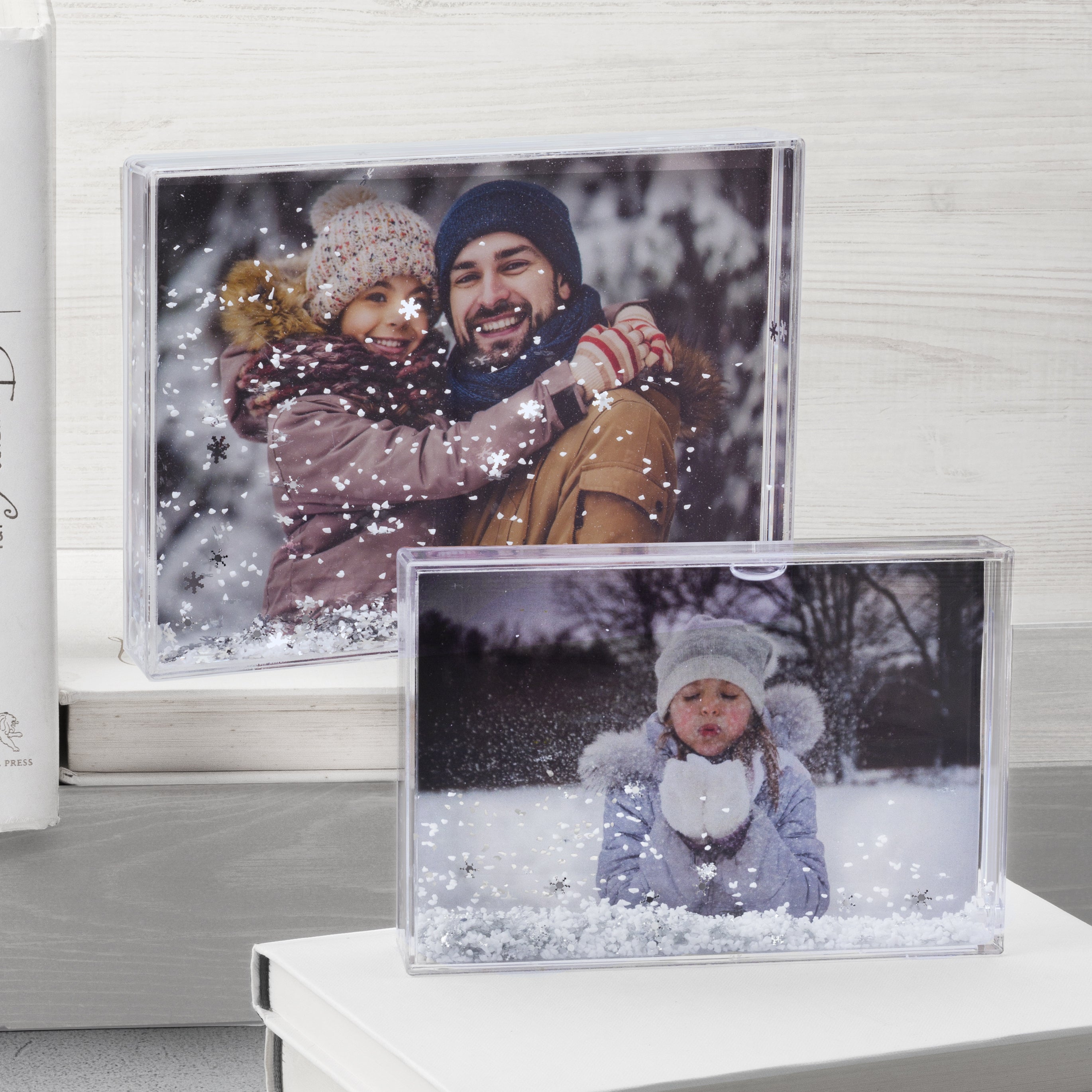 Marco de fotos de nieve