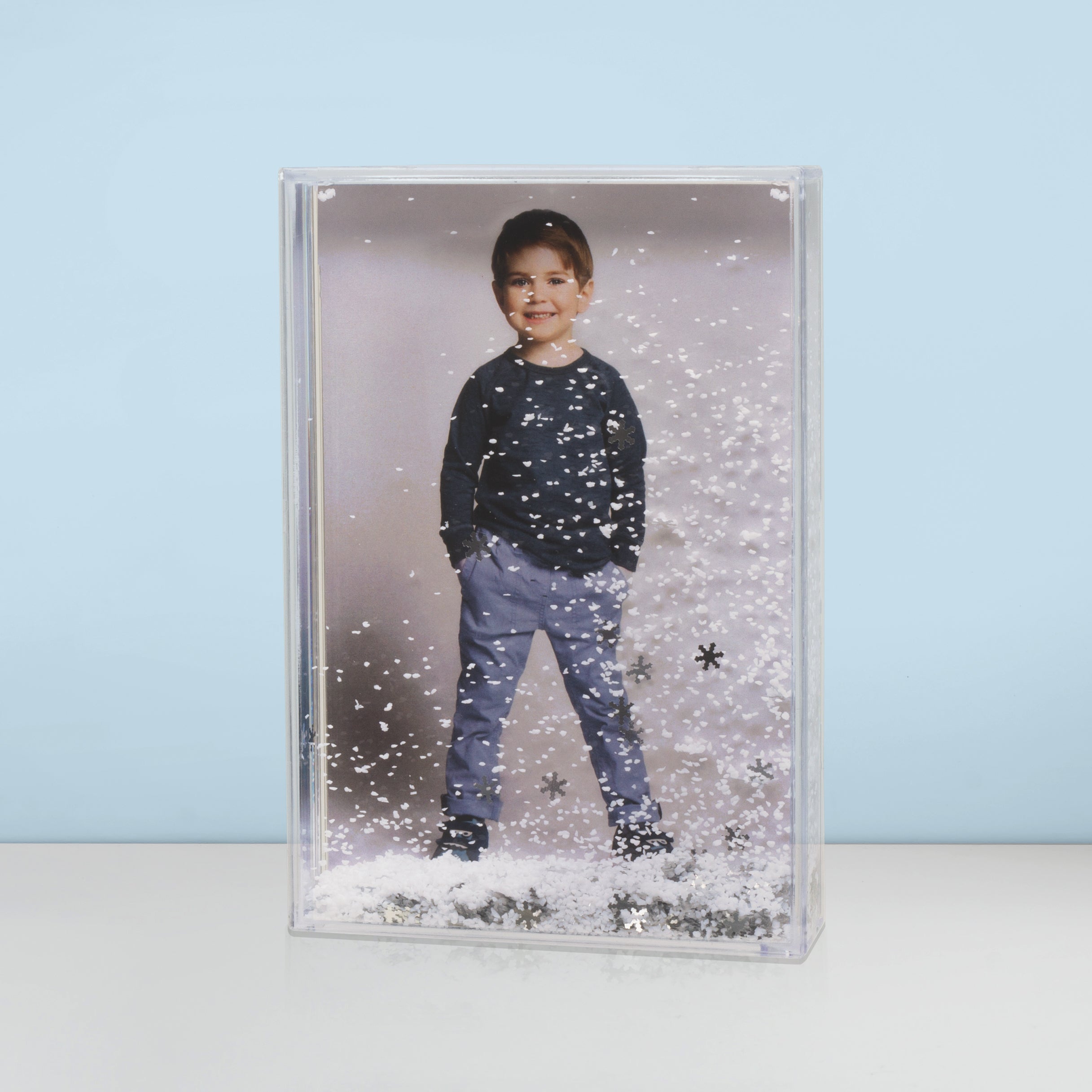Marco de fotos de nieve