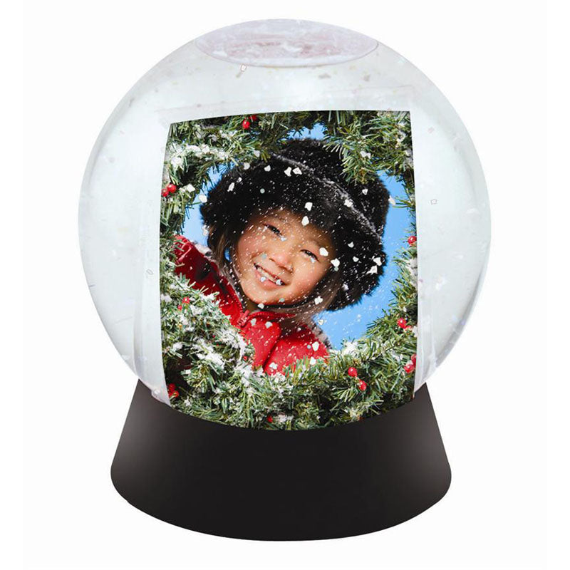 Sphere Photo Snow Globe with Black Base