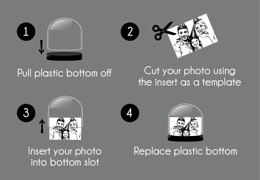 Horizontal Photo Snow Globes