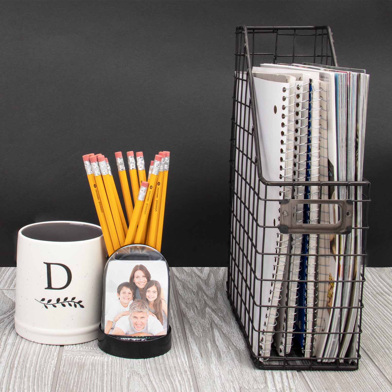 Pencil Cup Photo Snow Globe
