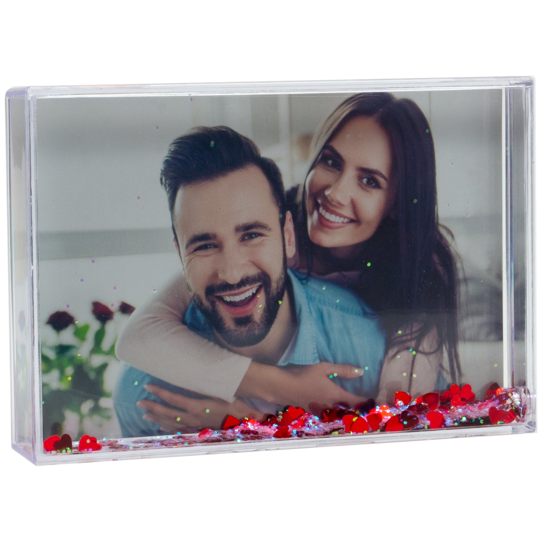 Hearts Photo Snow Picture Frame