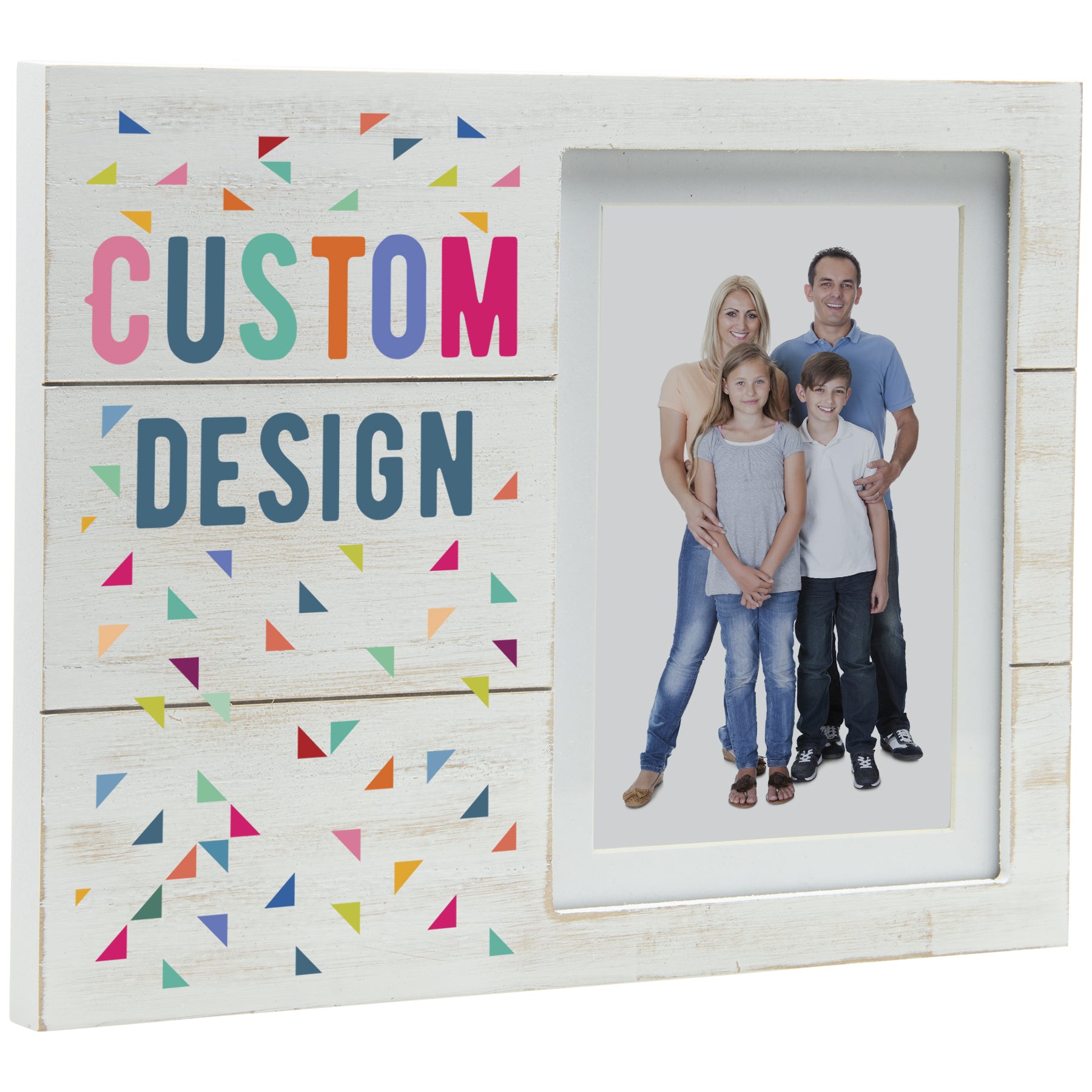 Custom Vertical Distressed Wood Picture Frame - 4x6 or 5x7 Photos
