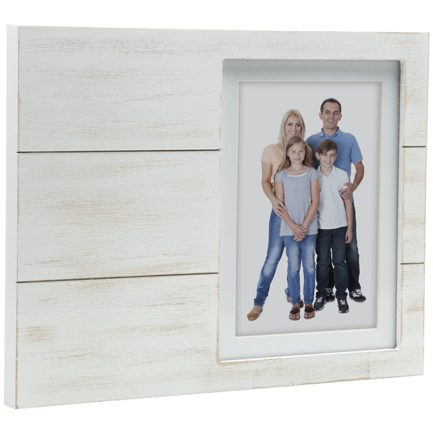 Custom Vertical Distressed Wood Picture Frame - 4x6 or 5x7 Photos