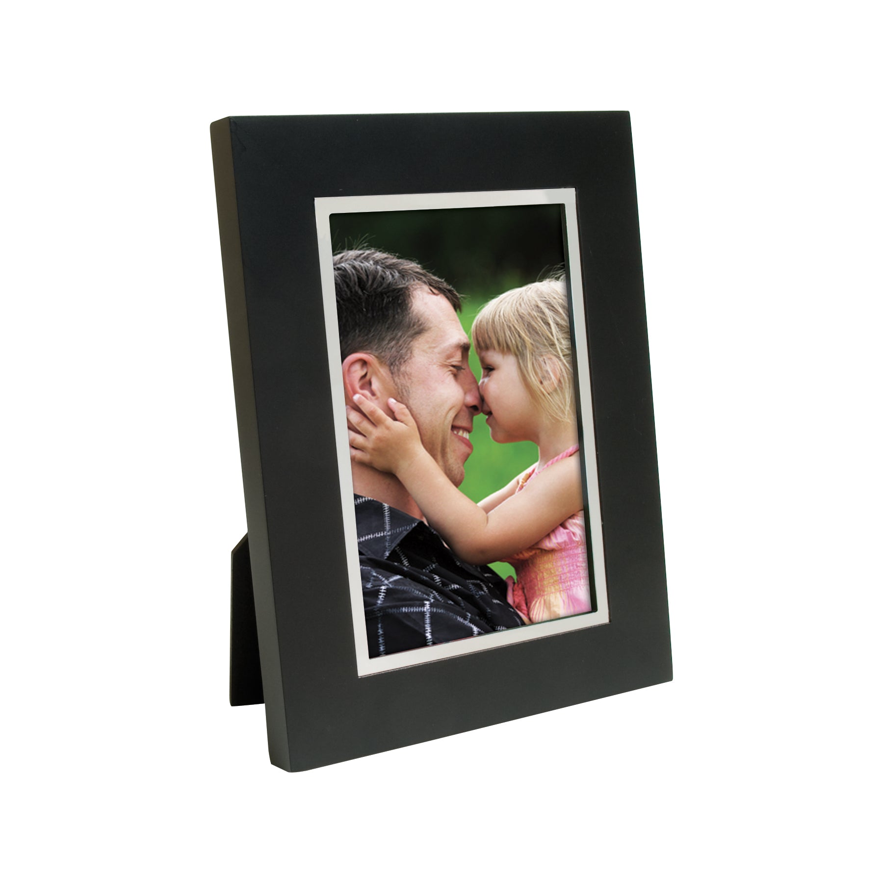 Black Wood w/ Silver Bezel Picture Frame