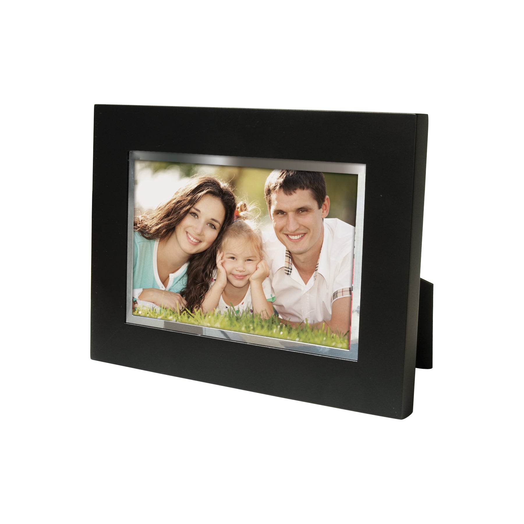 Black Wood w/ Silver Bezel Picture Frame