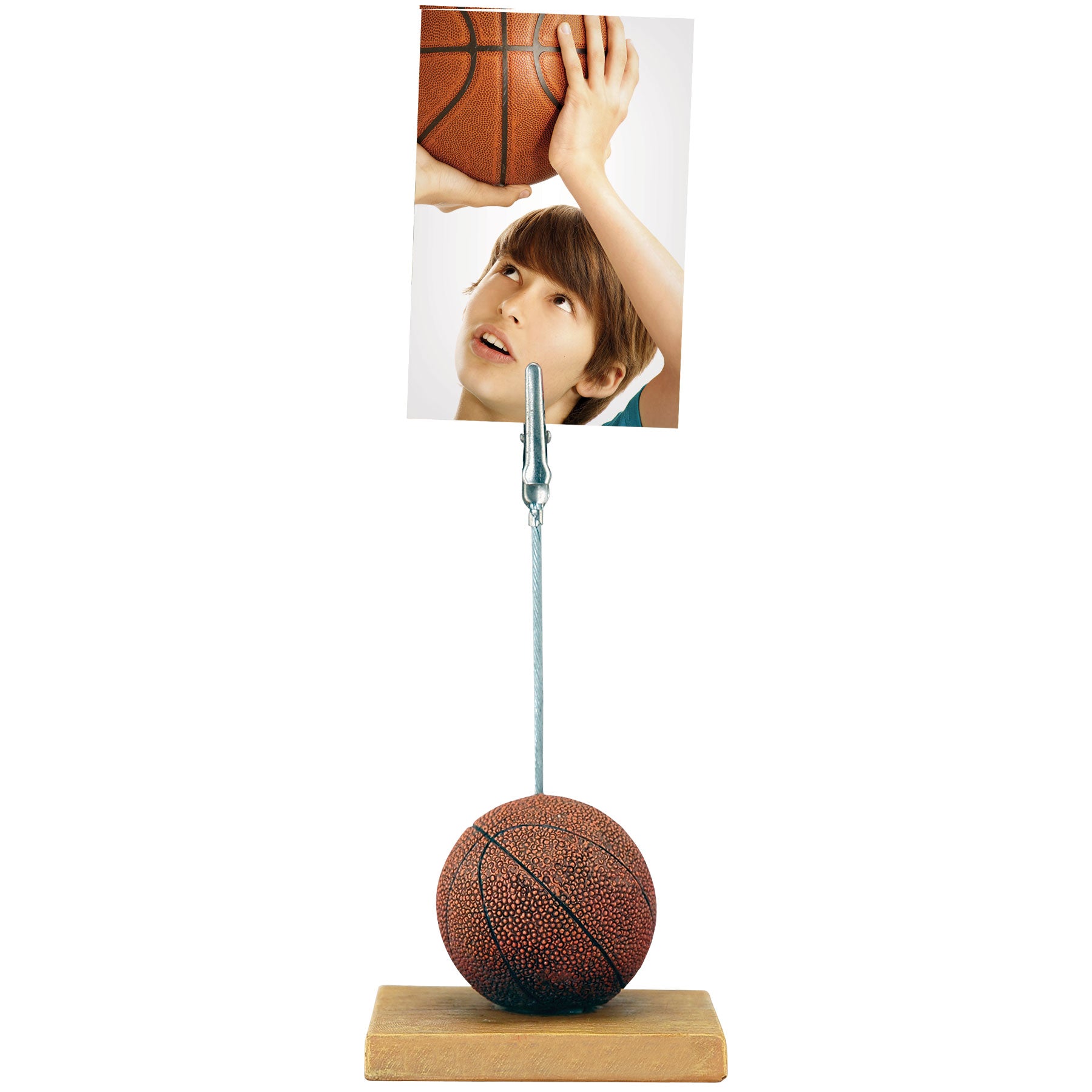 Soporte de clip para fotos de resina para pelota deportiva