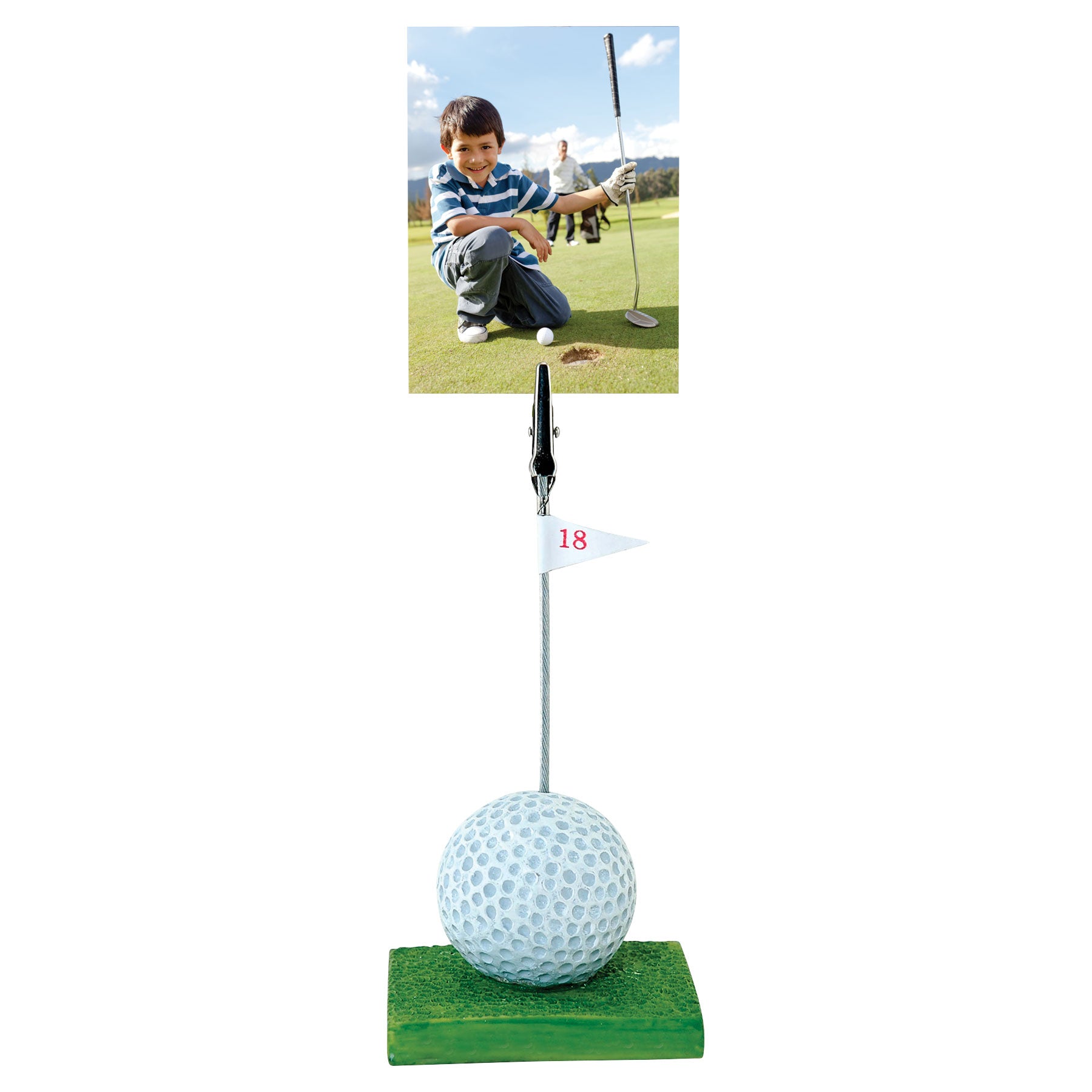 Sports Ball Resin Photo Clip Stand