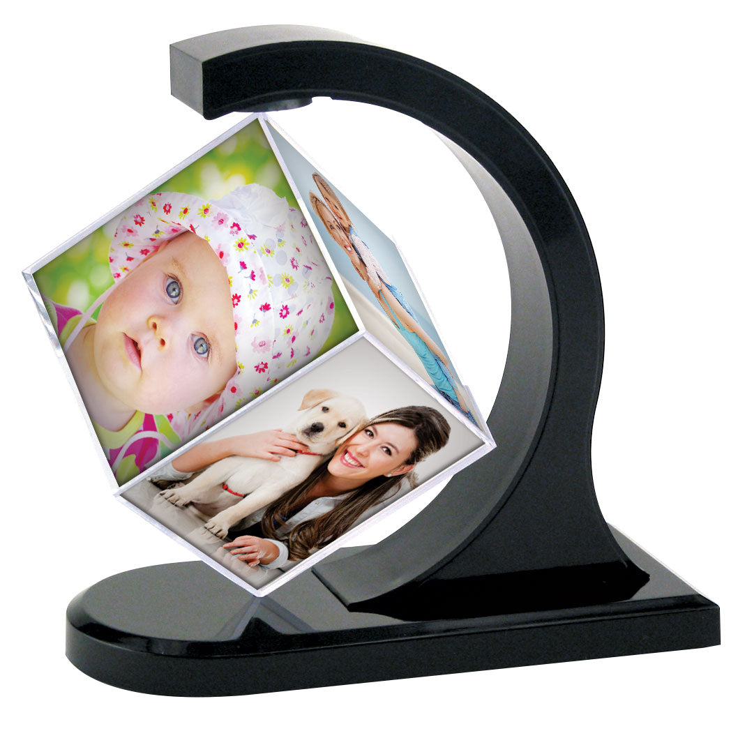 Floating Spinning Magnet Photo Cube