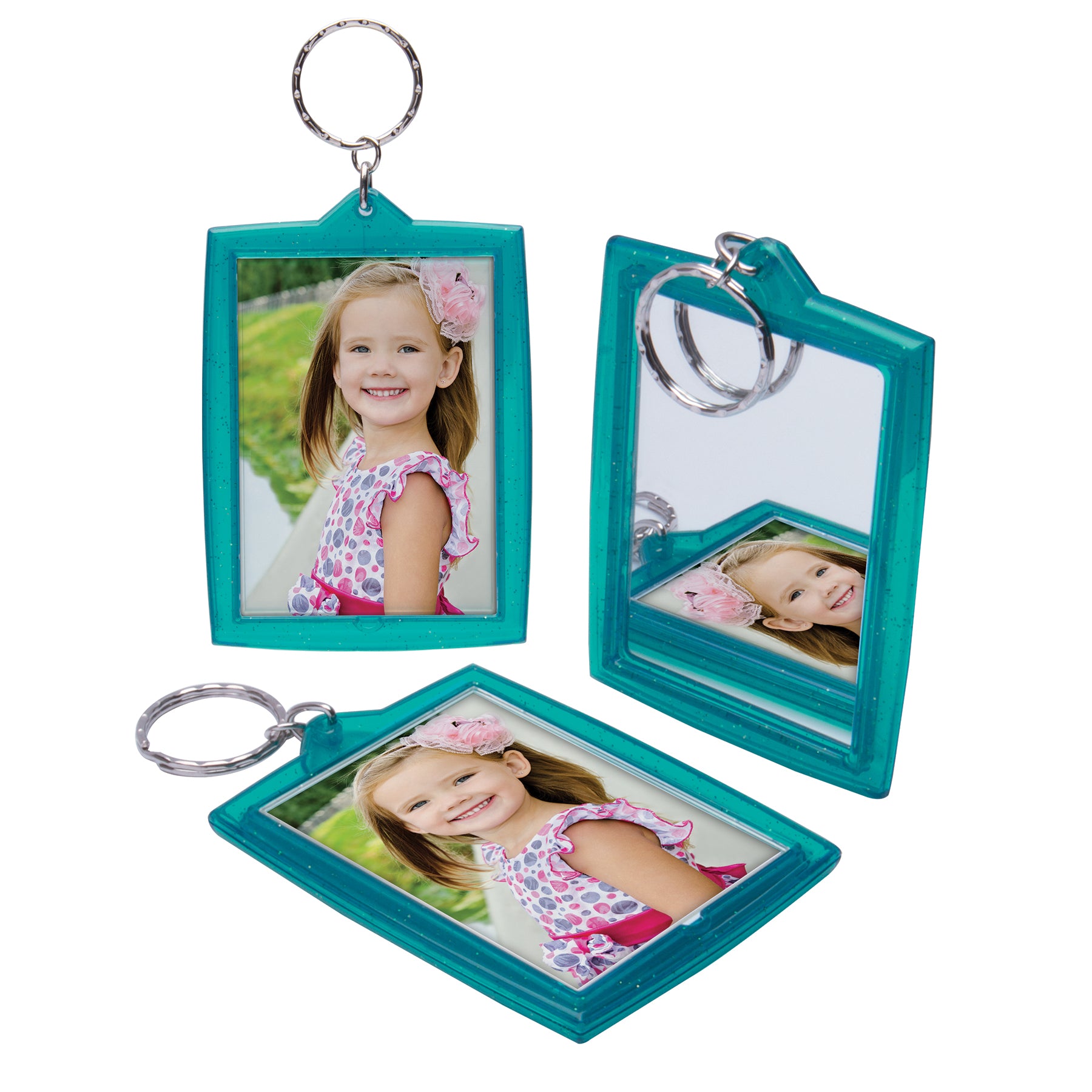 Sparkle Photo Keychains with Mirror