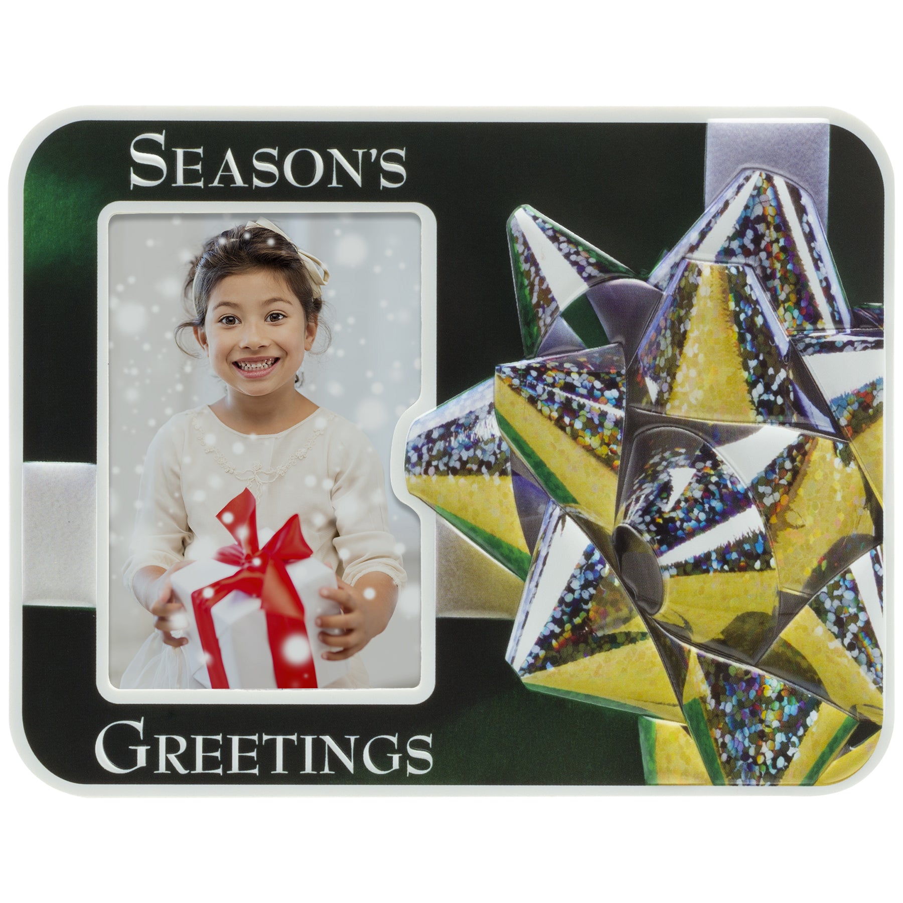 Season's Greetings Puff Picture Frame