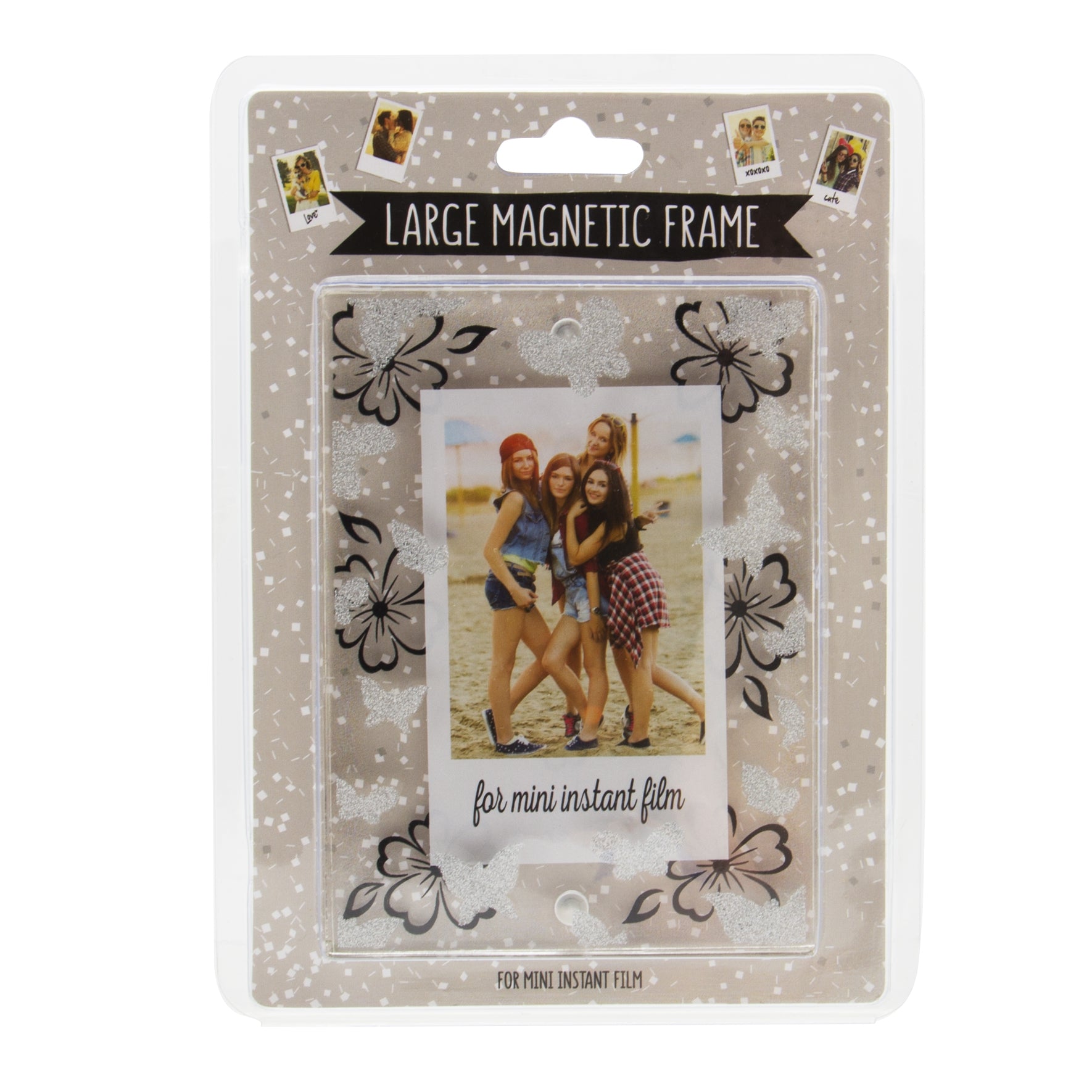 Instax Mini Acrylic Block Butterfly & Flower Picture Frame