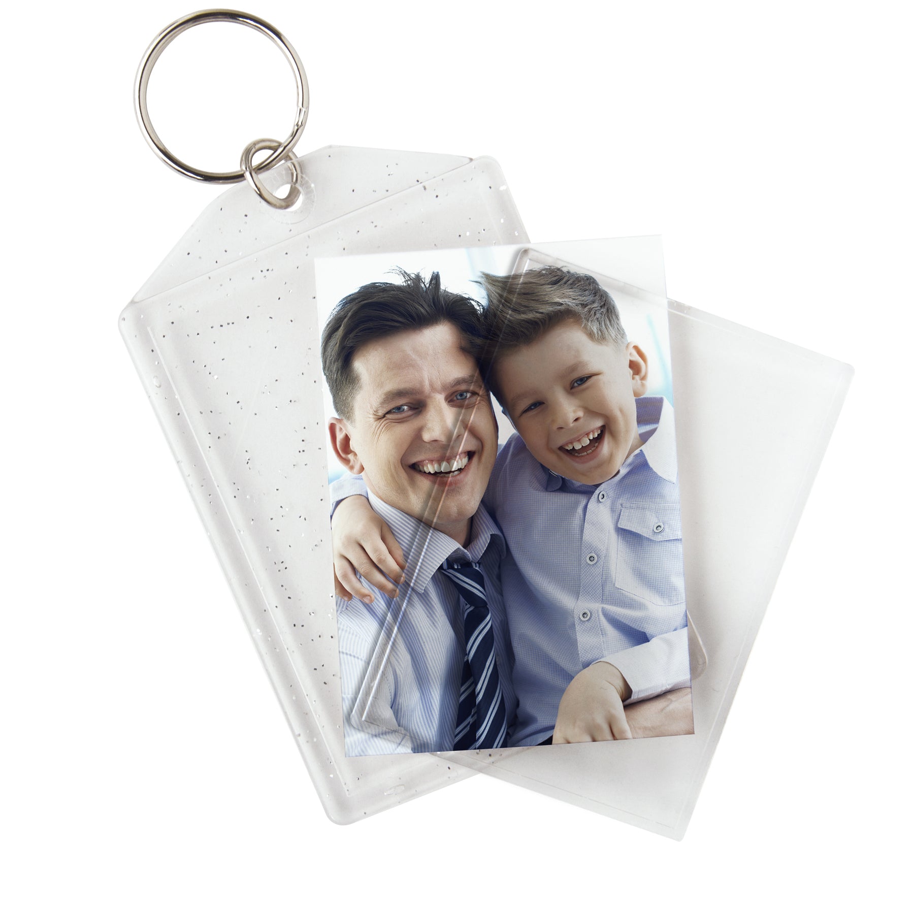 Translucent Sparkle Photo Keychains