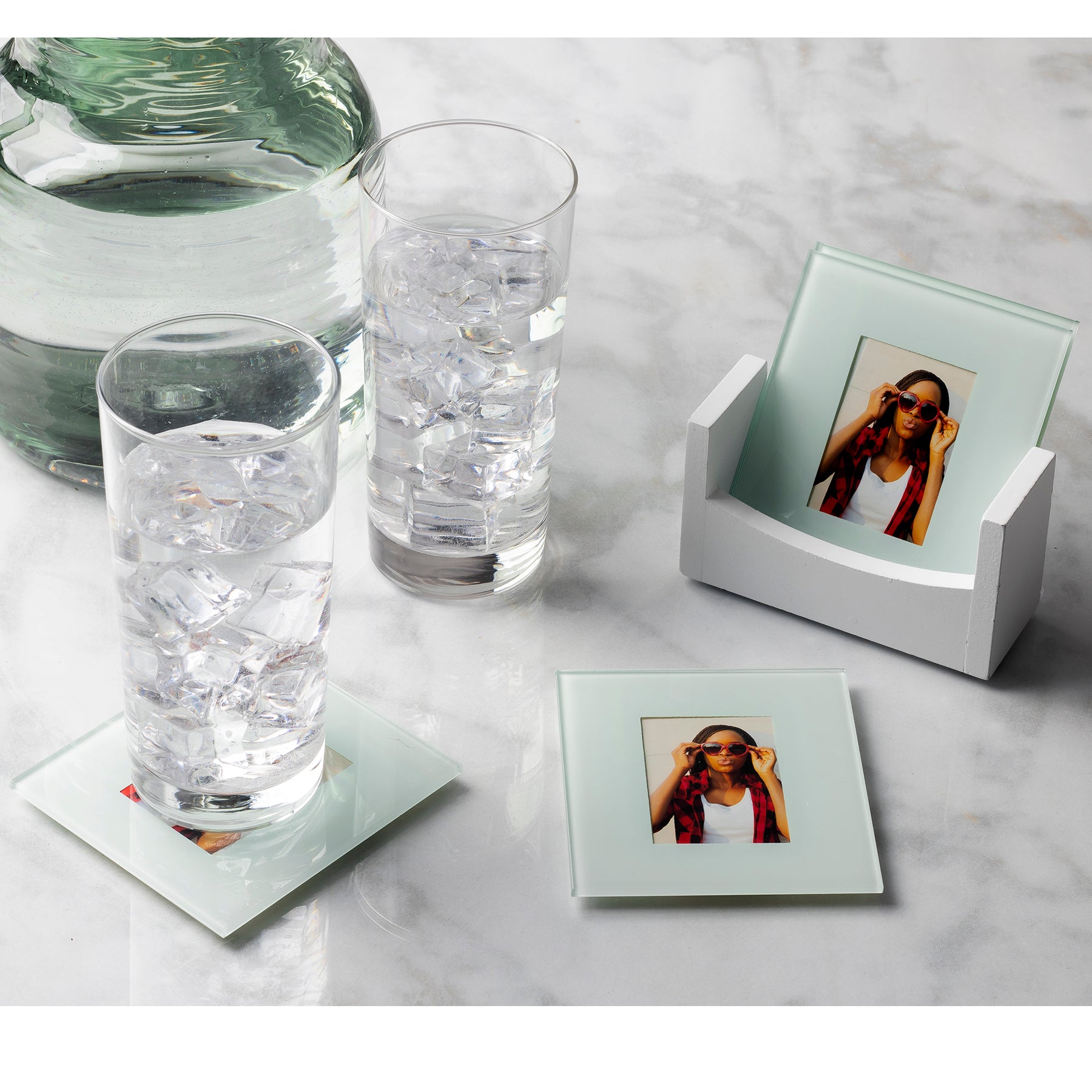 Instax Mini Glass Coaster Set