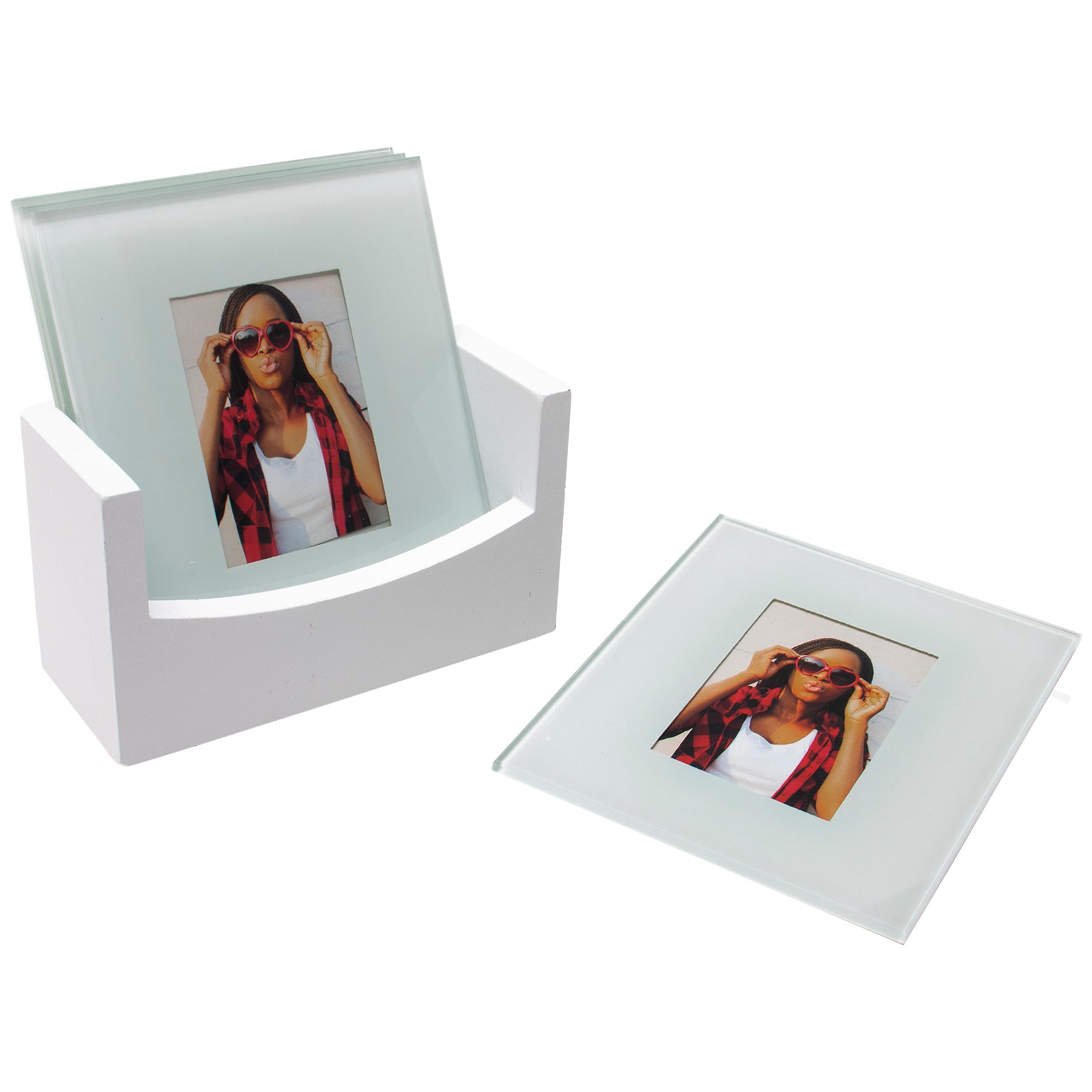 Instax Mini Glass Coaster Set