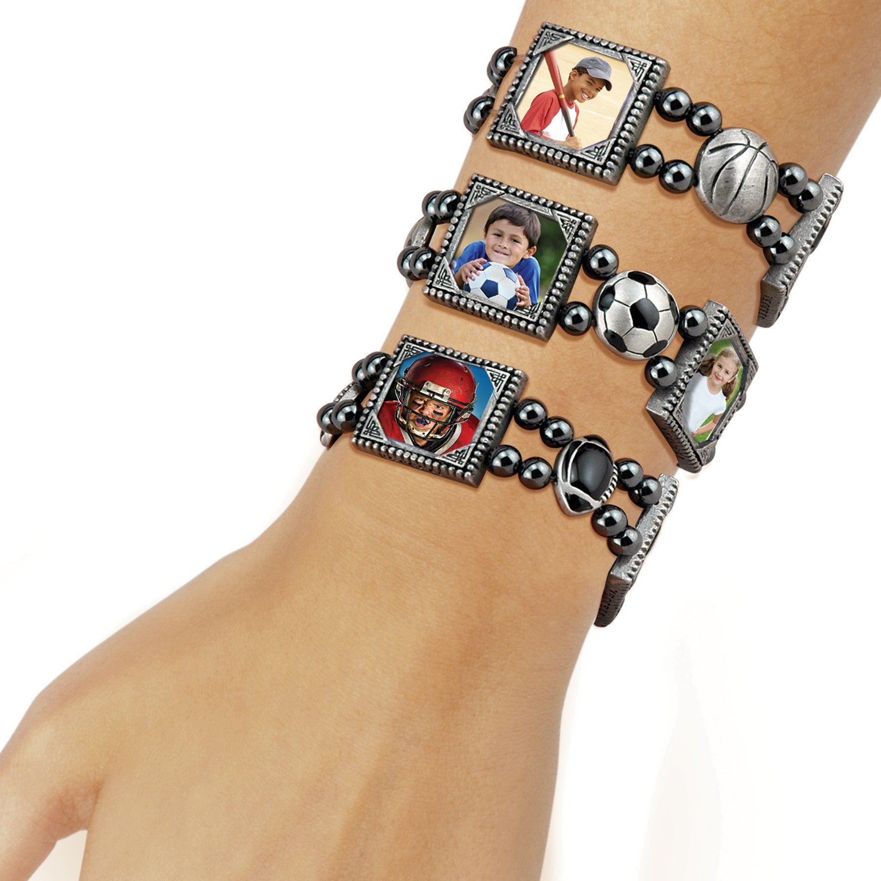 Sports Photo Charm Bracelets