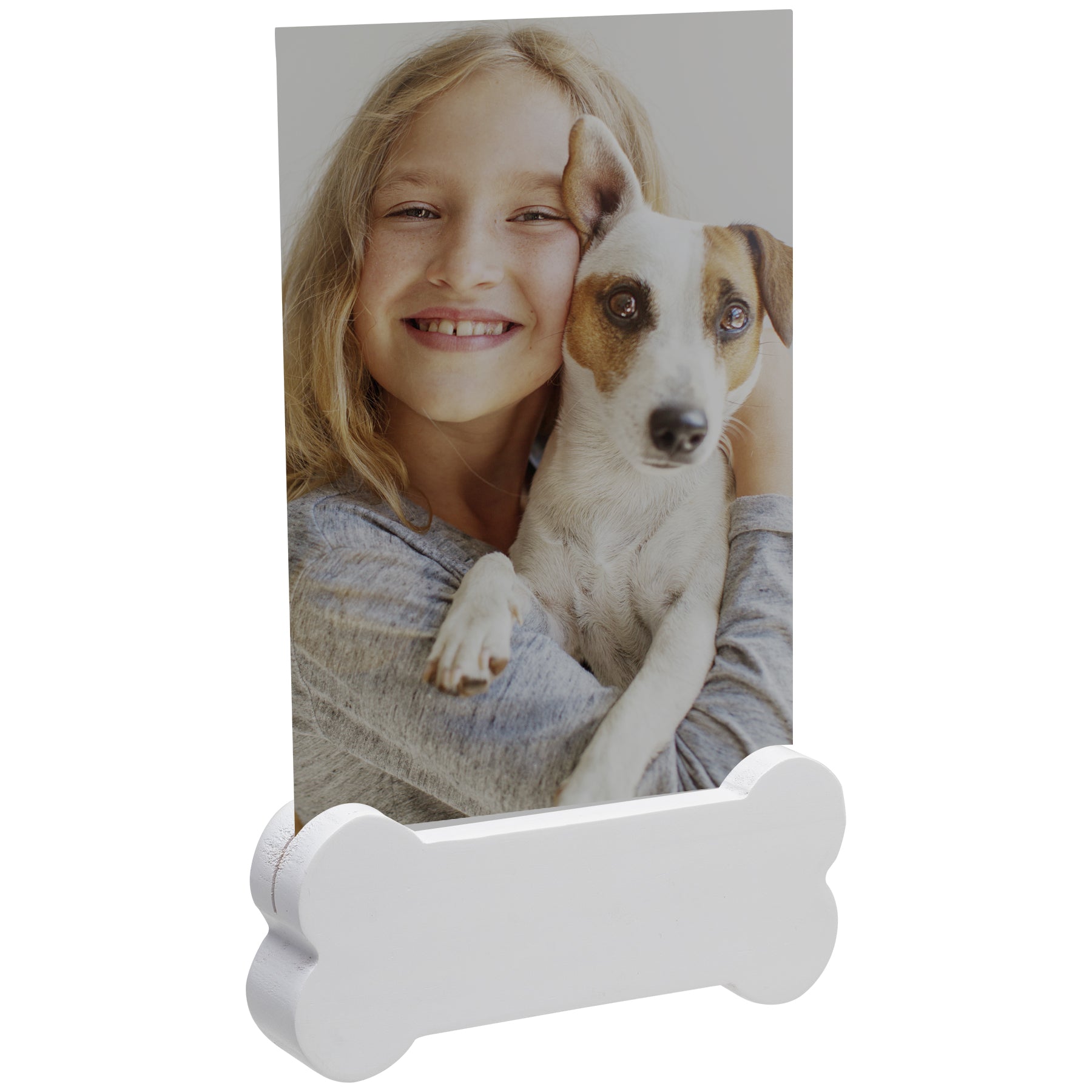 Wood Dog Bone Photo Stand