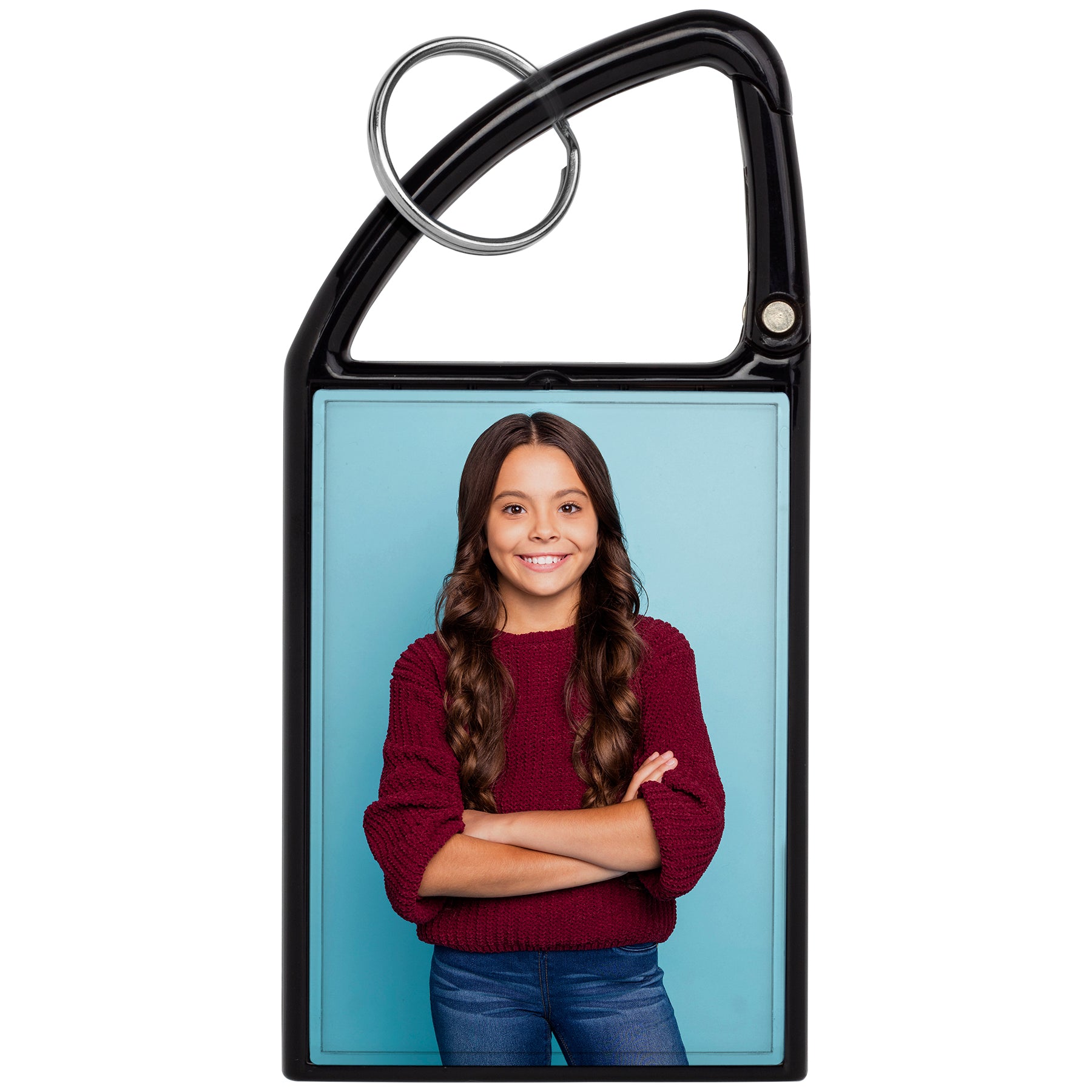 Double Photo Carabiner Keychain