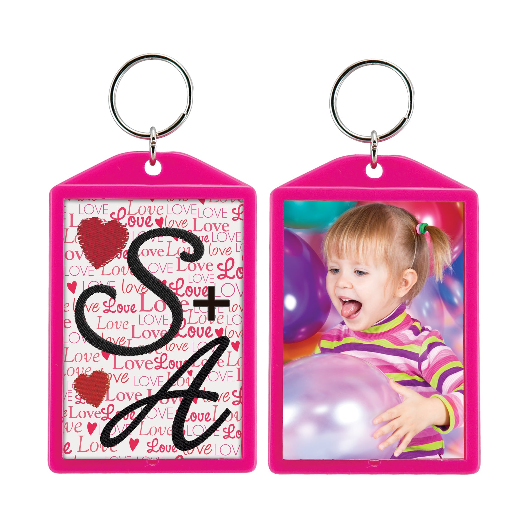 Opaque Color Photo Keychains