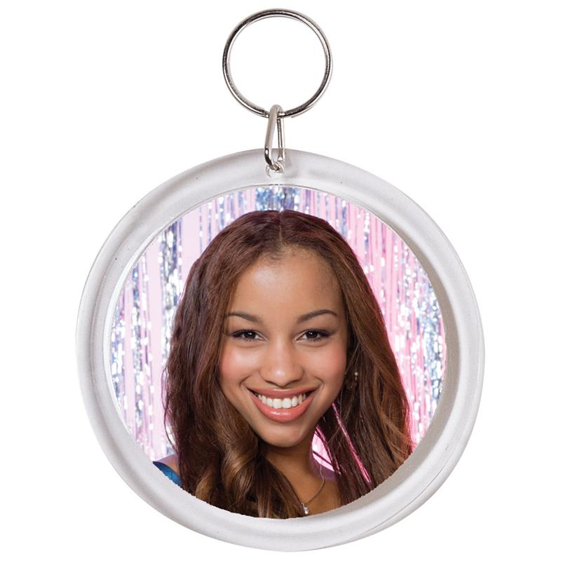 Snapins Circle Photo Keychain