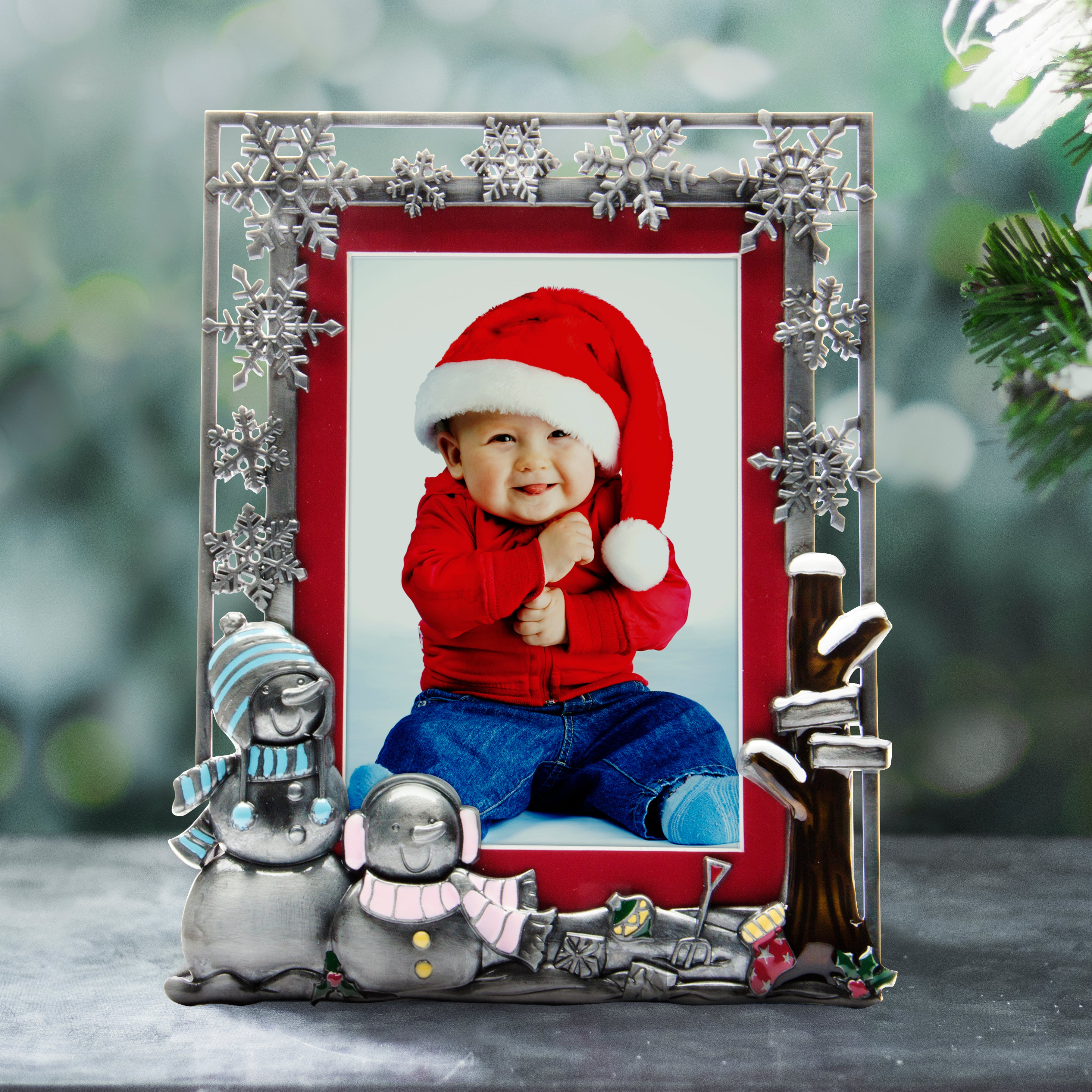 Snowman Pewter Picture Frame