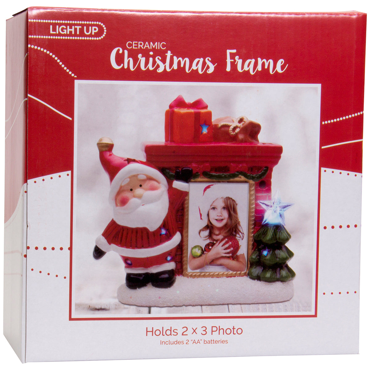 Ceramic Light Up Santa Frame