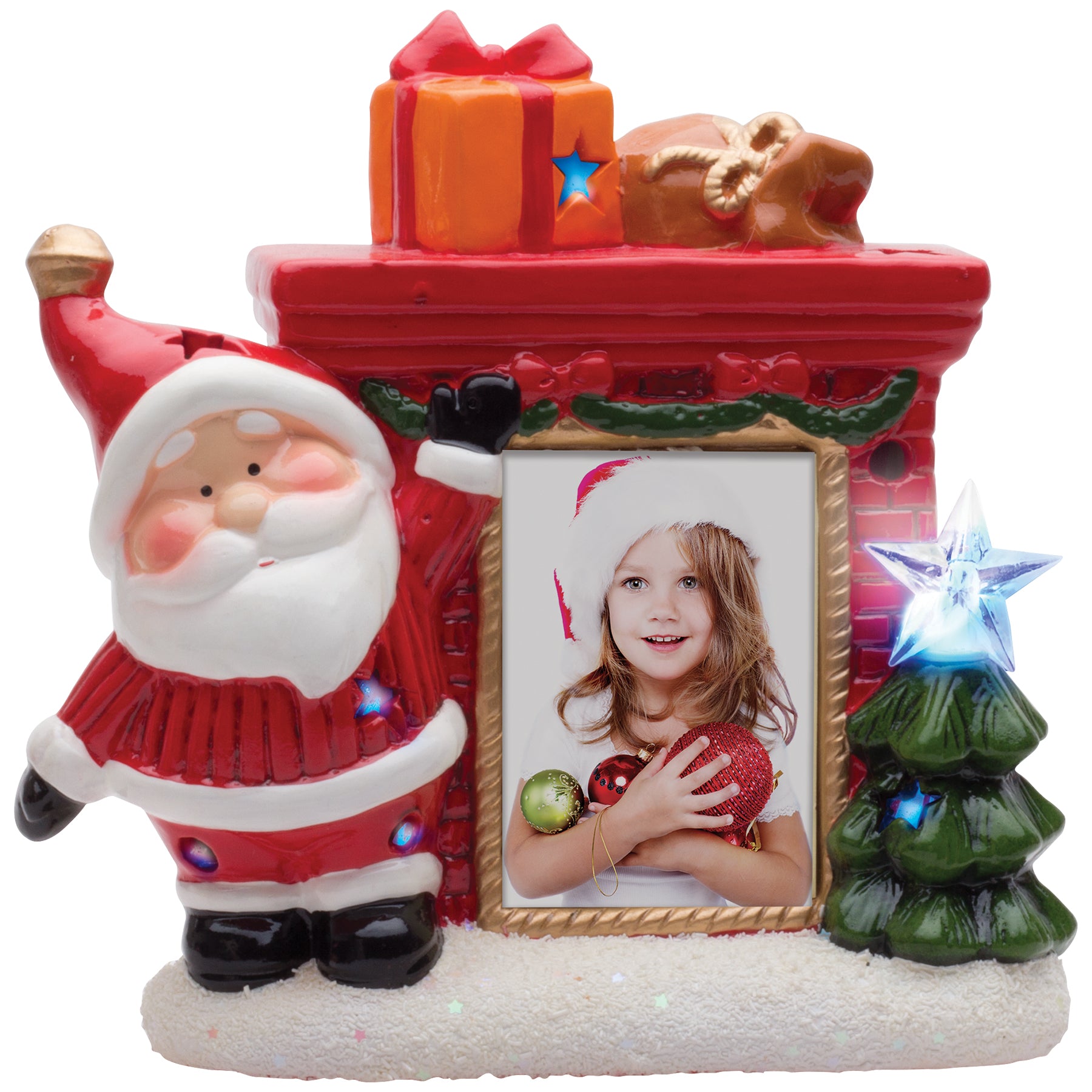 Ceramic Light Up Santa Frame