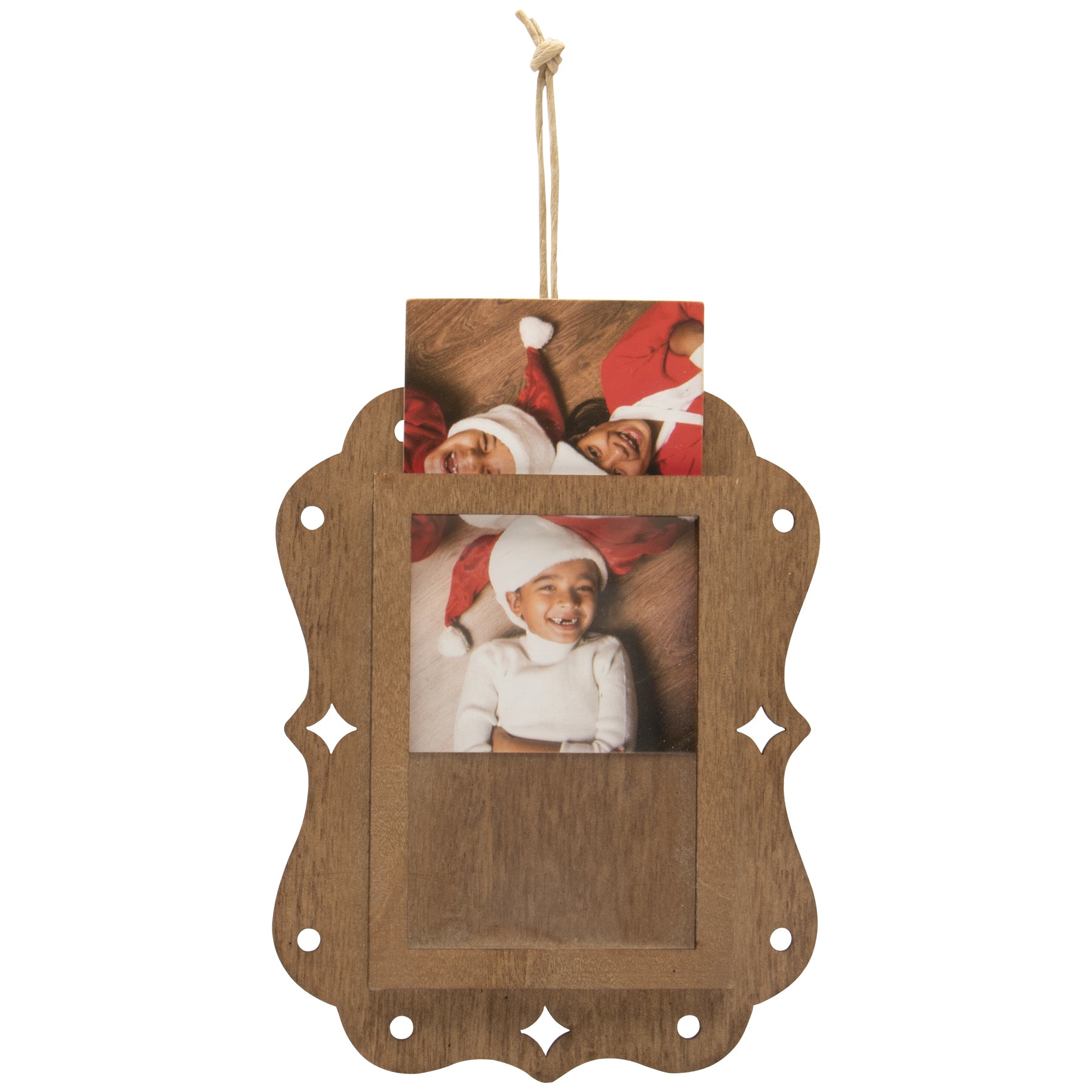 Wood Rectangle Photo Ornament