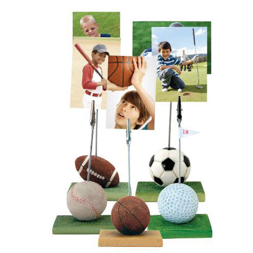 Soporte de clip para fotos de resina para pelota deportiva