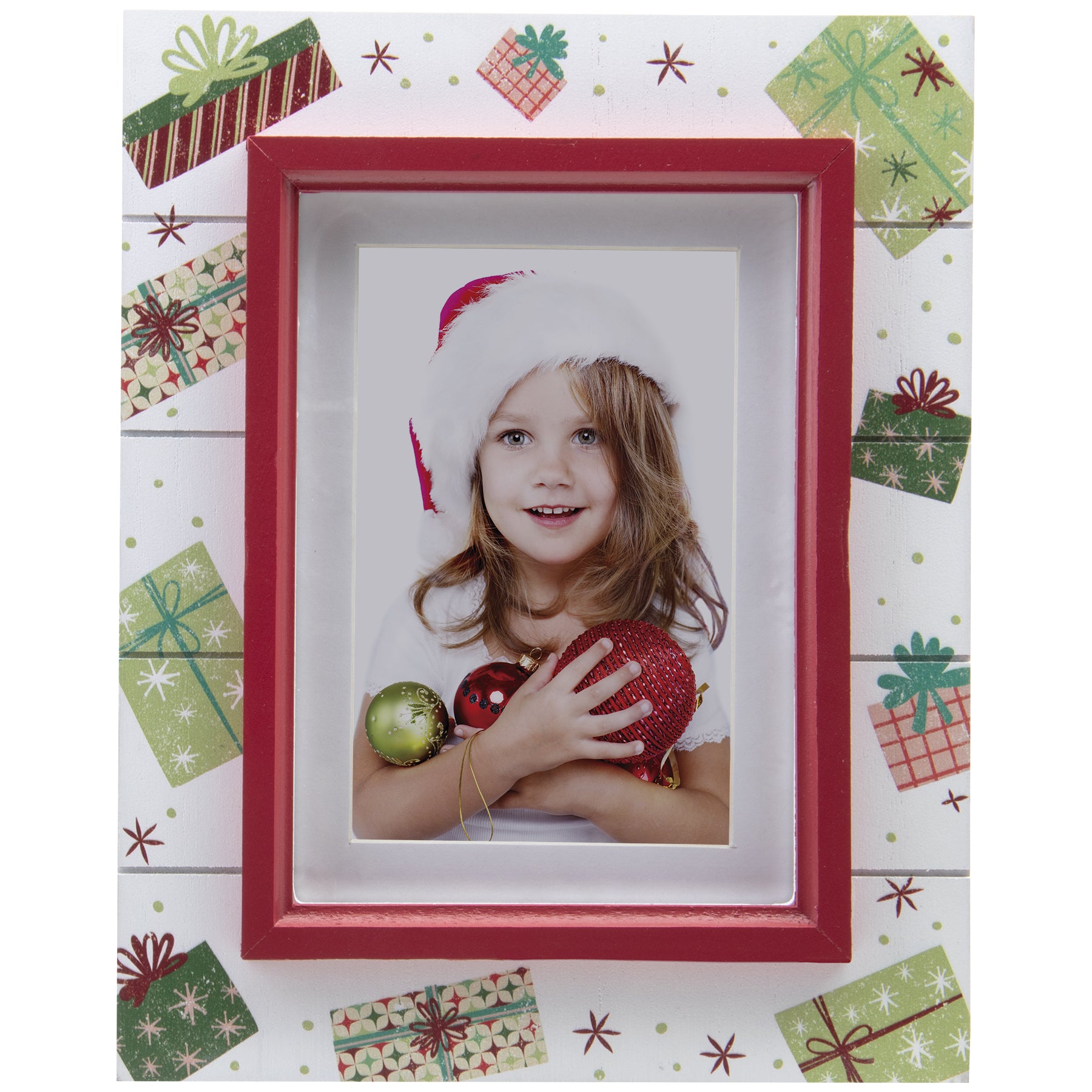 Christmas Presents Wood Picture Frame