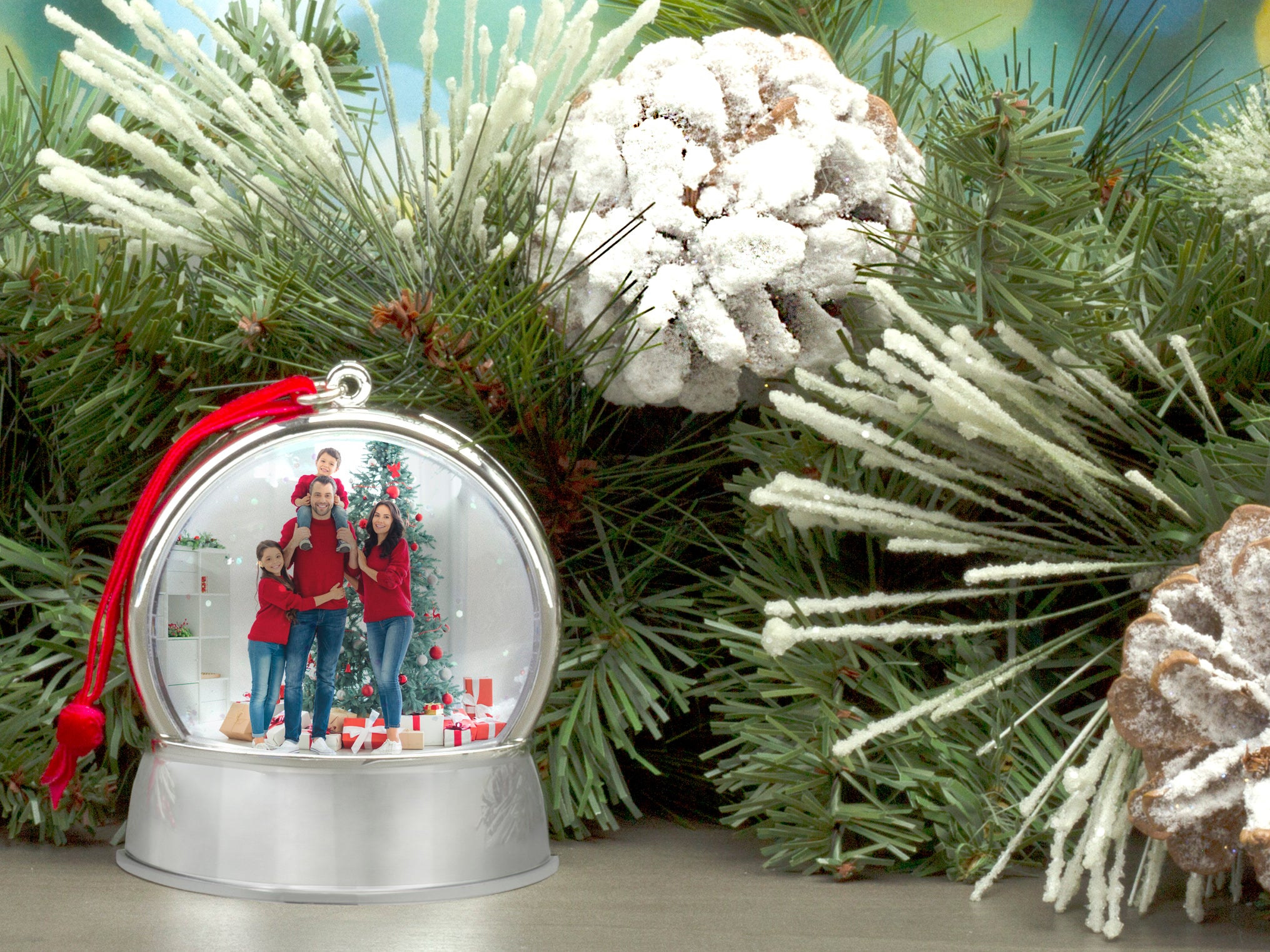 Magnetic Photo Snow Globe Ornament